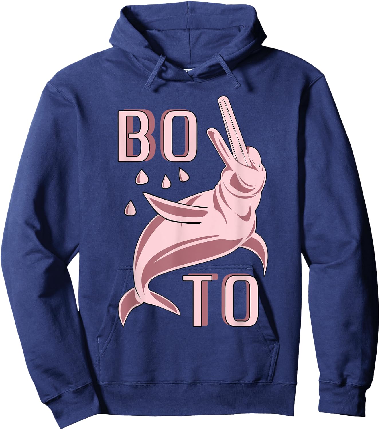 Boto Pink River Dolphin Inia Bufeo Hoodie - Hoodie | Navy