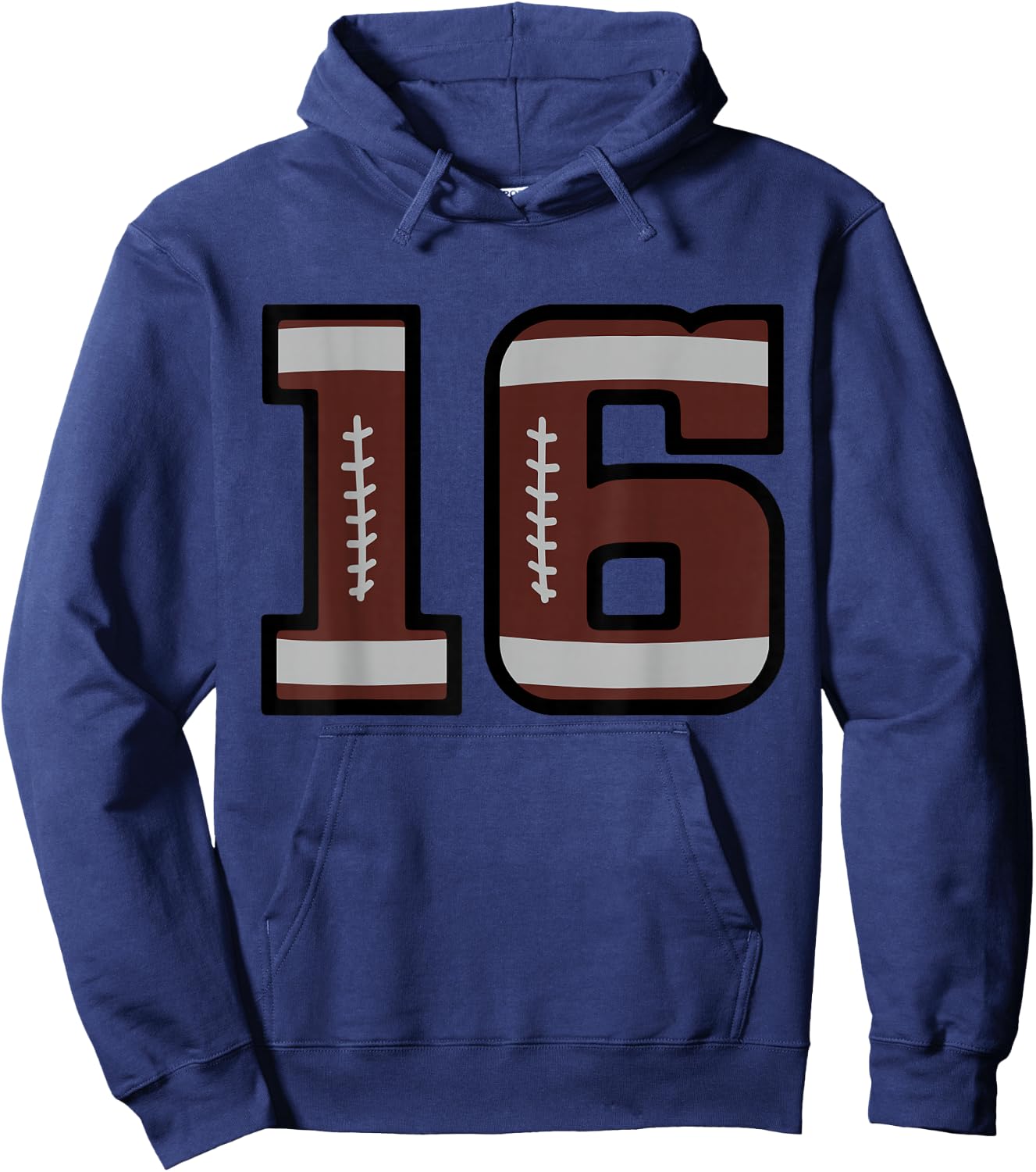 Number #16 Football Number Hoodie - Hoodie | Navy