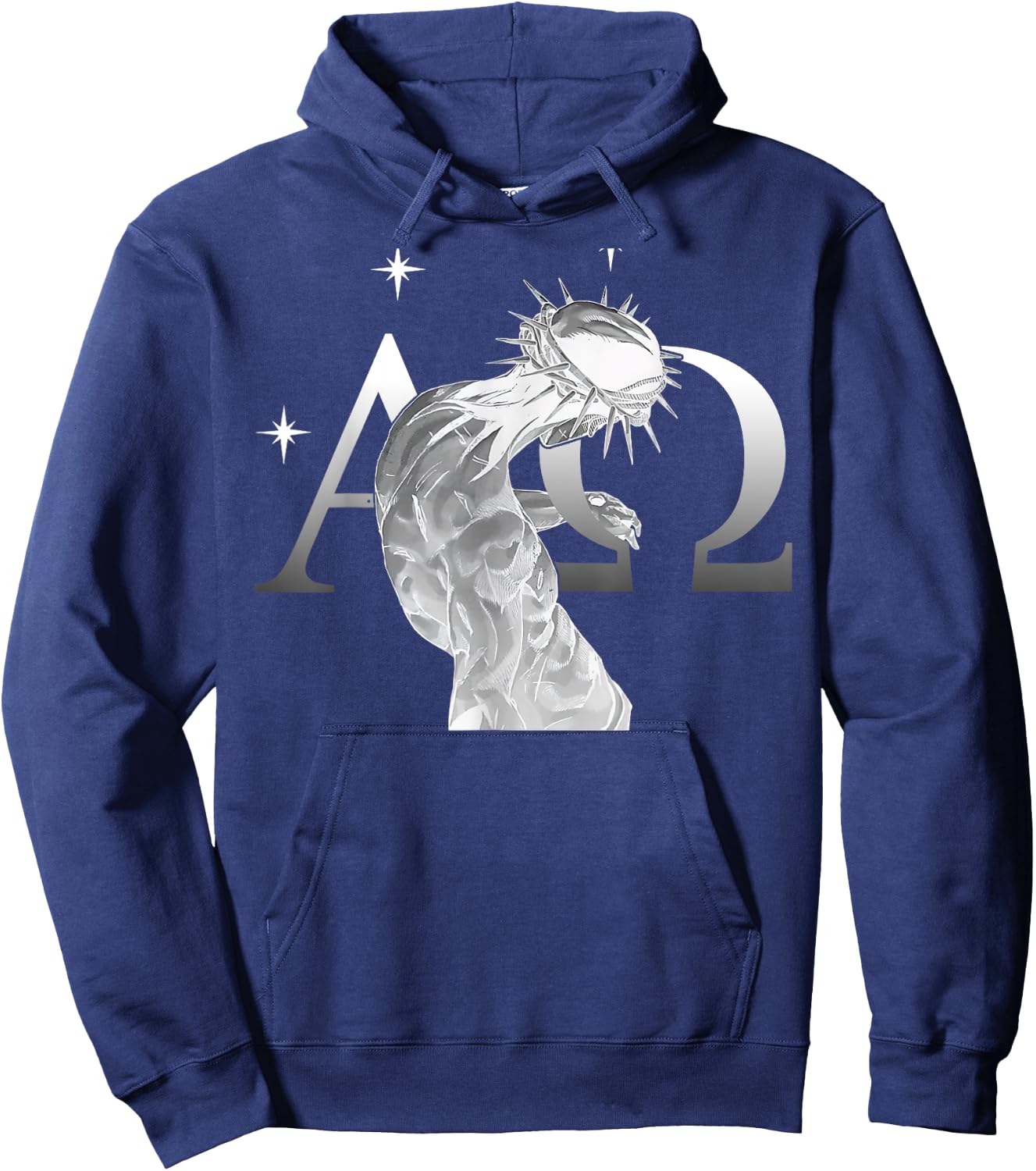 Alpha Omega Jesus Is King Seek Kingdom JoJo Hoodie - Hoodie | Navy