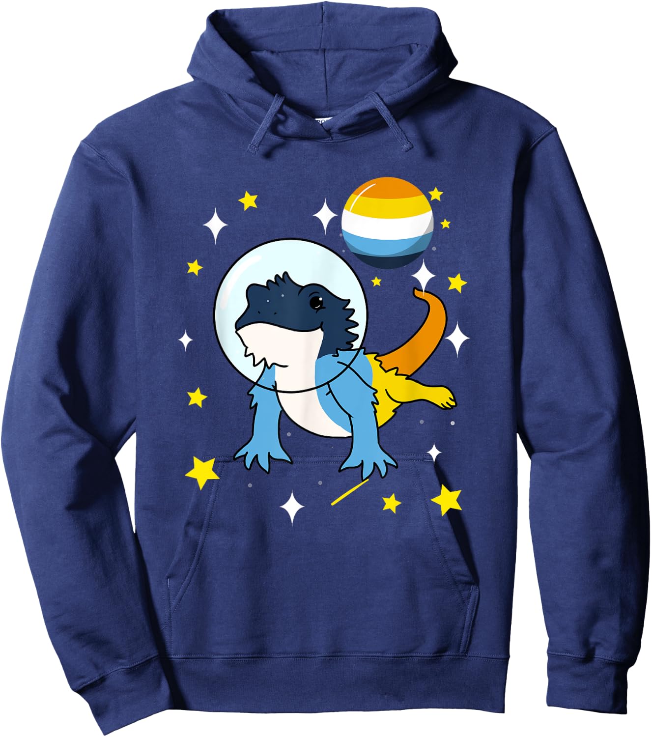 Bearded Dragon In Space Aroace Hoodie - Hoodie | Navy