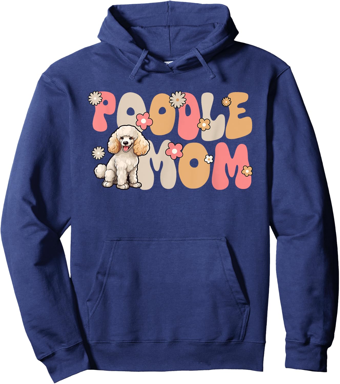 Poodle Groovy World's Best Poddle Mom Hoodie - Hoodie | Navy
