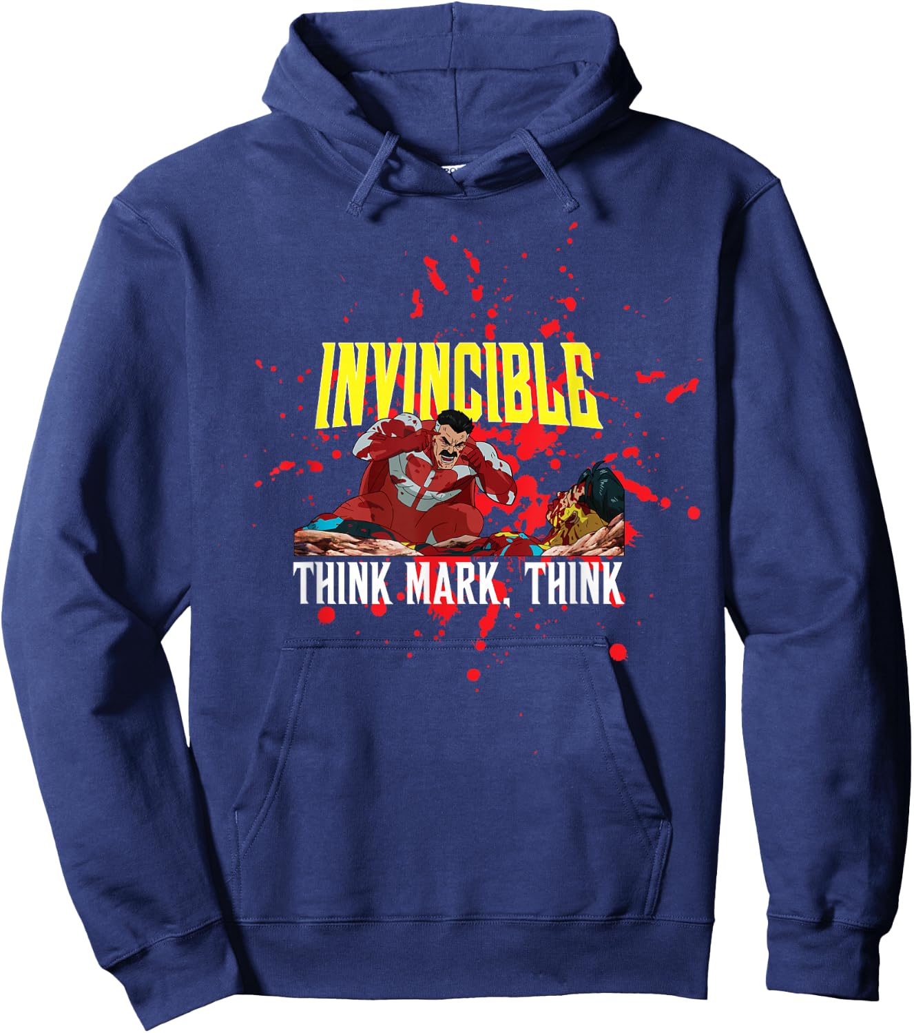 Invincible Animated - Think Mark Think Hoodie - Hoodie | Navy