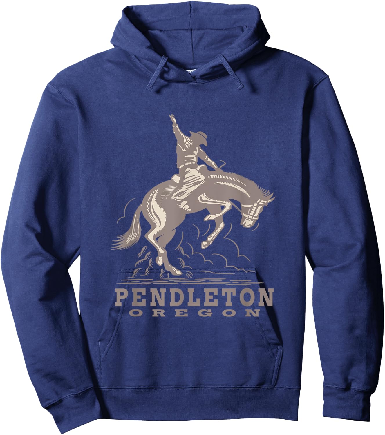 Pendleton Oregon - Rodeo - Cowboy - Horse Hoodie - Hoodie | Navy