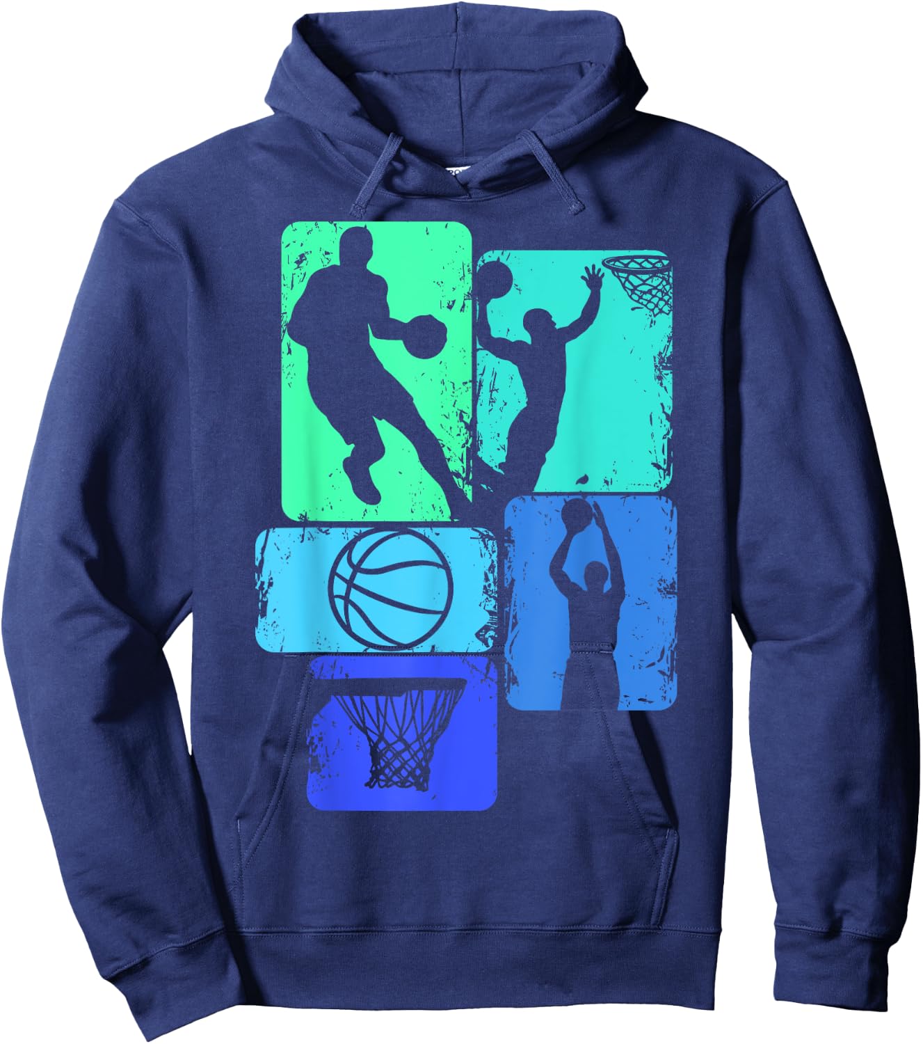 Basketball Player Boys Kids Men Hoodie - Hoodie | Navy