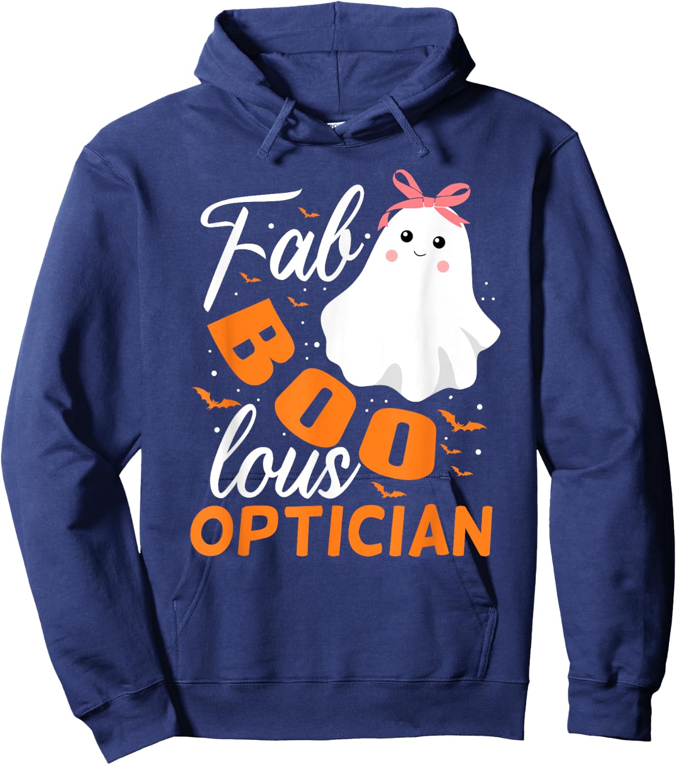 Fabulous Faboolous Optician Ghost Halloween Hoodie - Hoodie | Navy