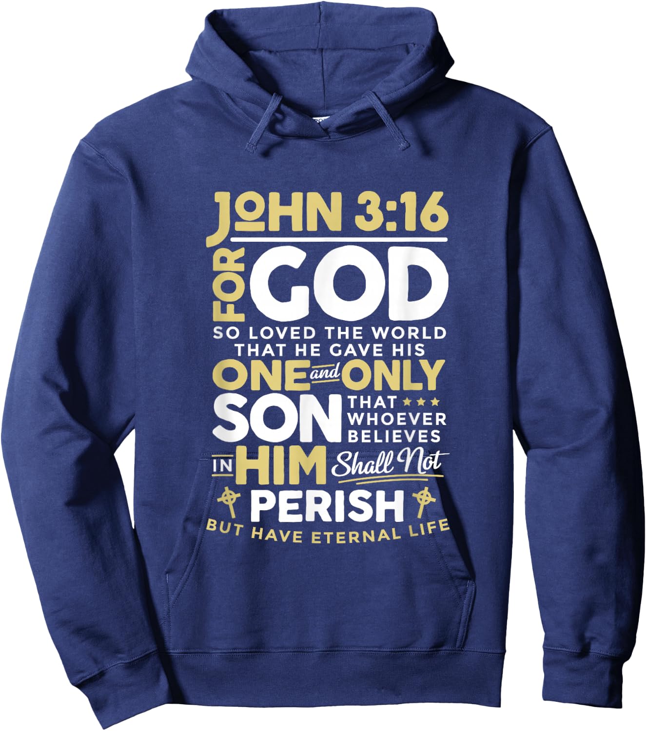 John 3:16 God So Loved The World Christian Hoodie - Hoodie | Navy