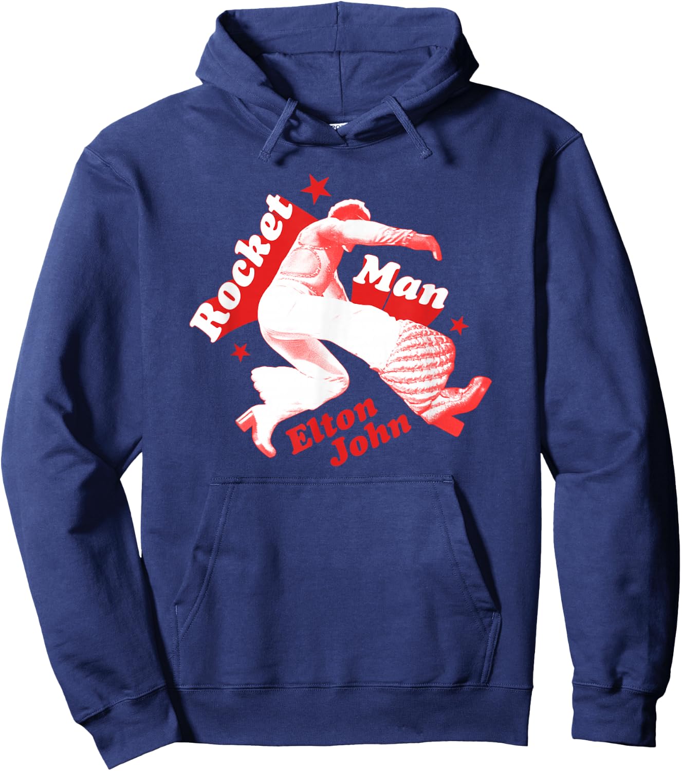 Official Elton John Rocket Man Hoodie - Hoodie | Navy