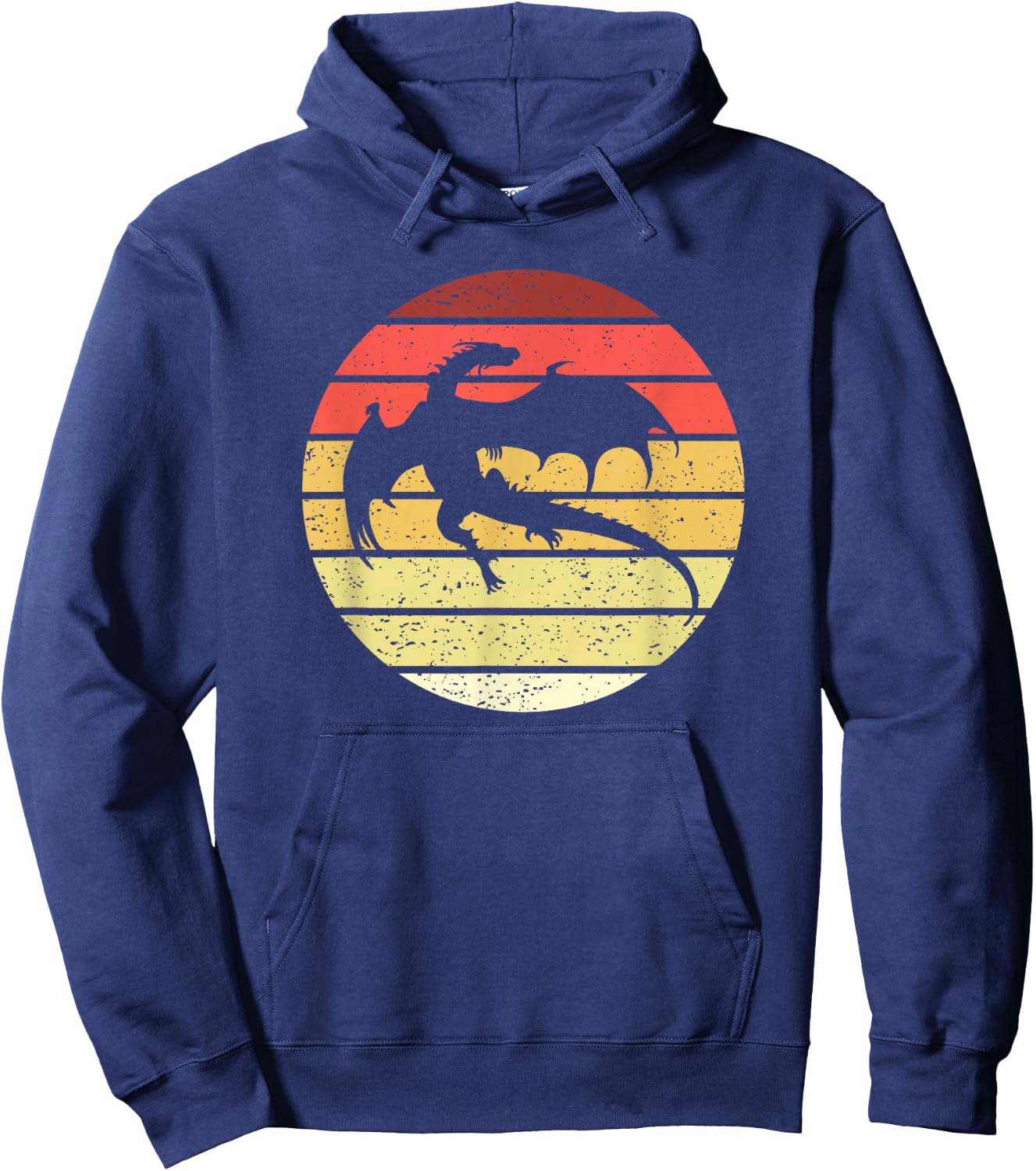 Dragon Retro Style Vintage Hoodie - Hoodie | Navy