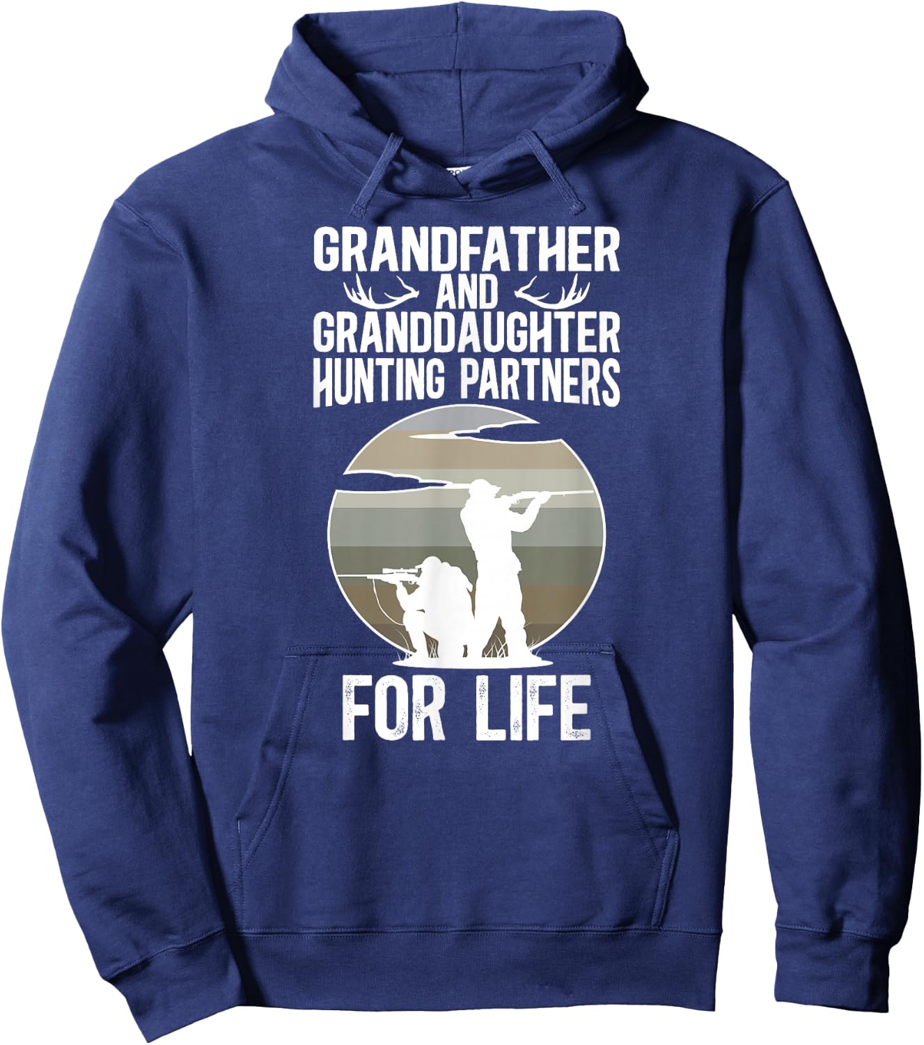 Grandfather And Granddaughter Hunting Buddies Hoodie - Hoodie | Navy