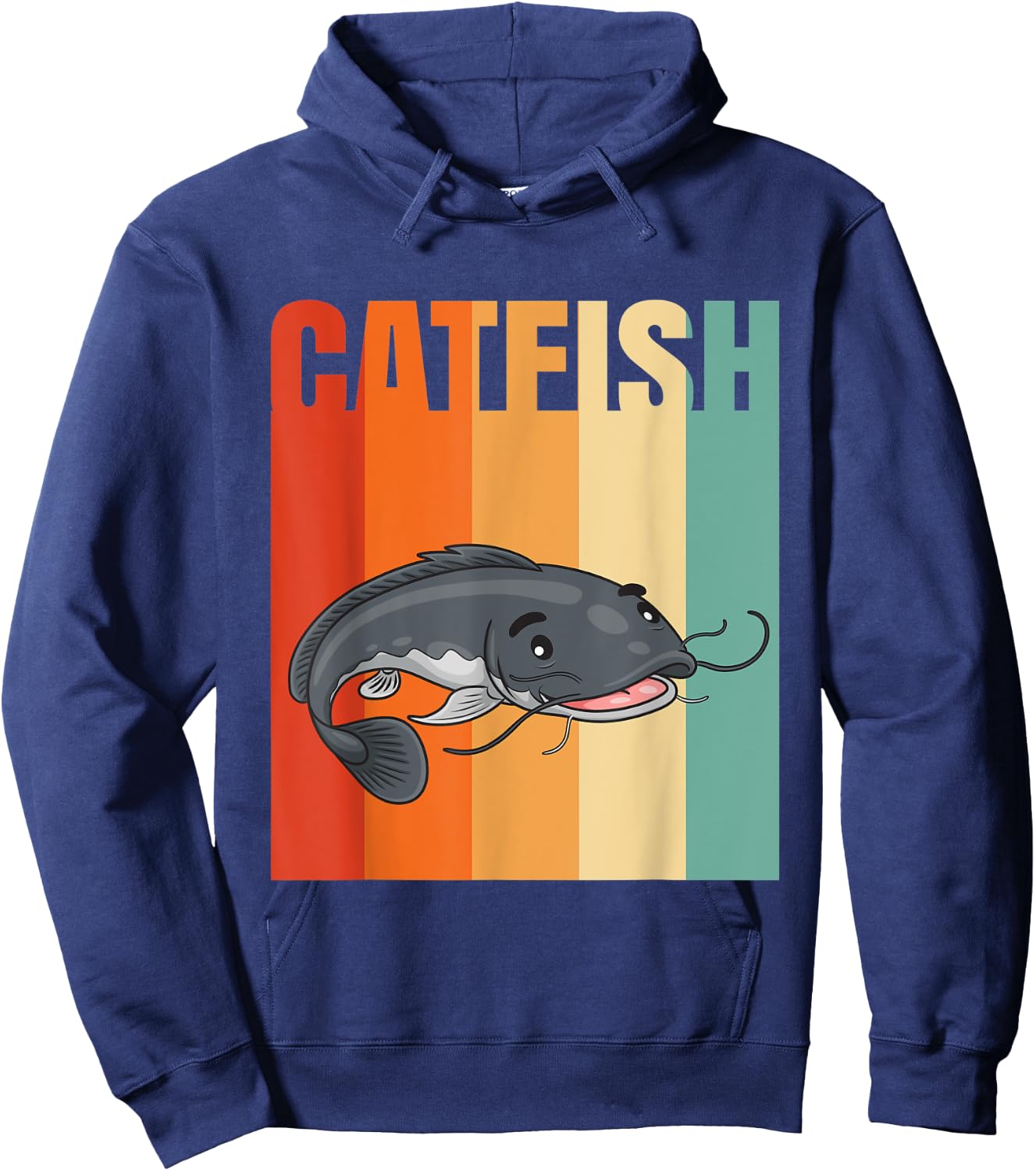 Retro Catfish Hoodie - Hoodie | Navy