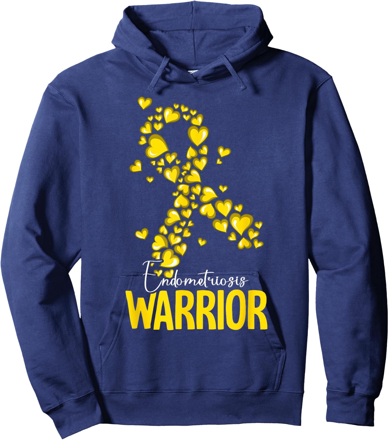 Warrior Endometriosis Awareness Hoodie - Hoodie | Navy