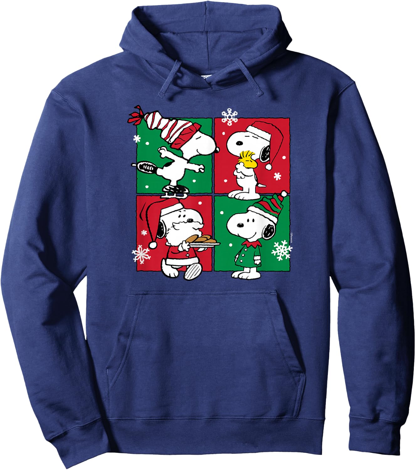 Peanuts - Snoopy Christmas Grid Hoodie - Hoodie | Navy