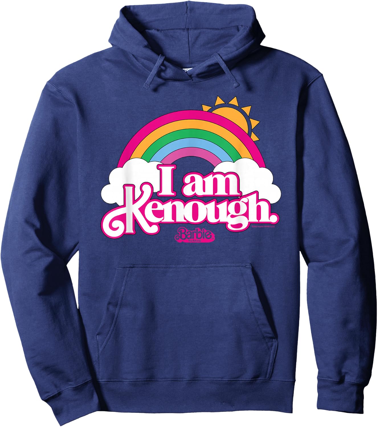 Barbie The Movie - I Am Kenough Rainbow Clouds Hoodie - Hoodie | Navy