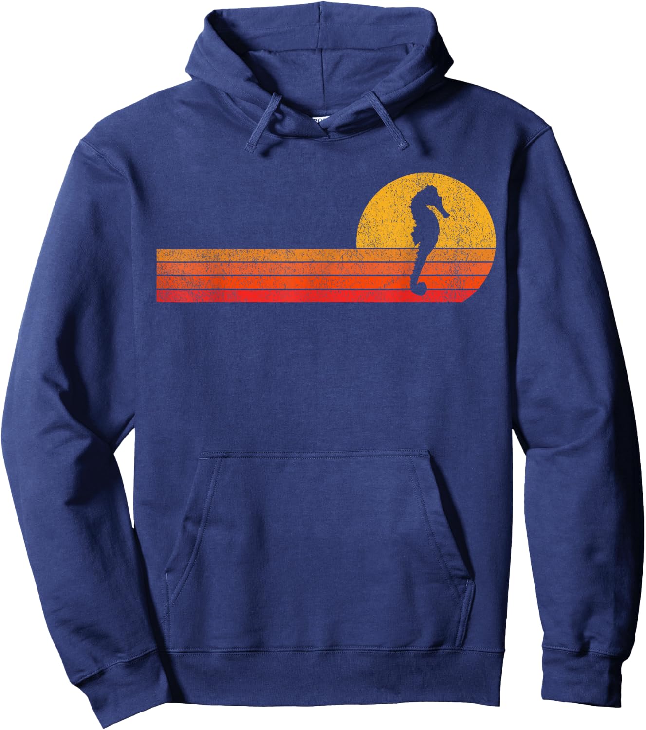 Retro Seahorse Lover Funny Seahorse Vintage Hoodie - Hoodie | Navy