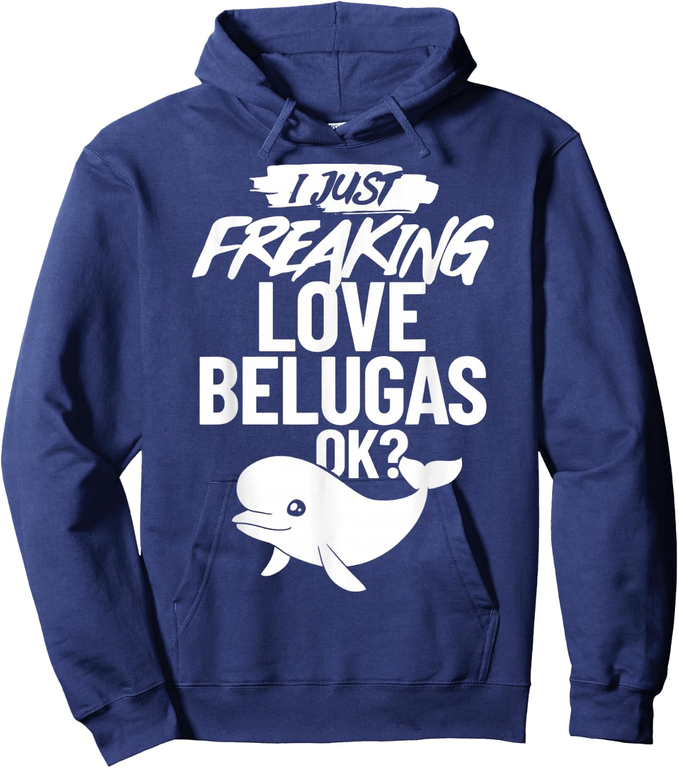 Beluga Whale Baby Animal Hoodie - Hoodie | Navy