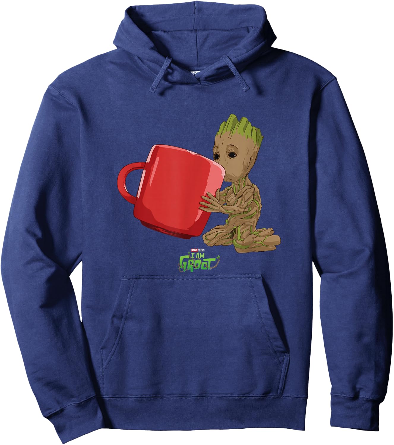 Marvel I Am Groot Big Red Mug Groot Poster Hoodie - Hoodie | Navy