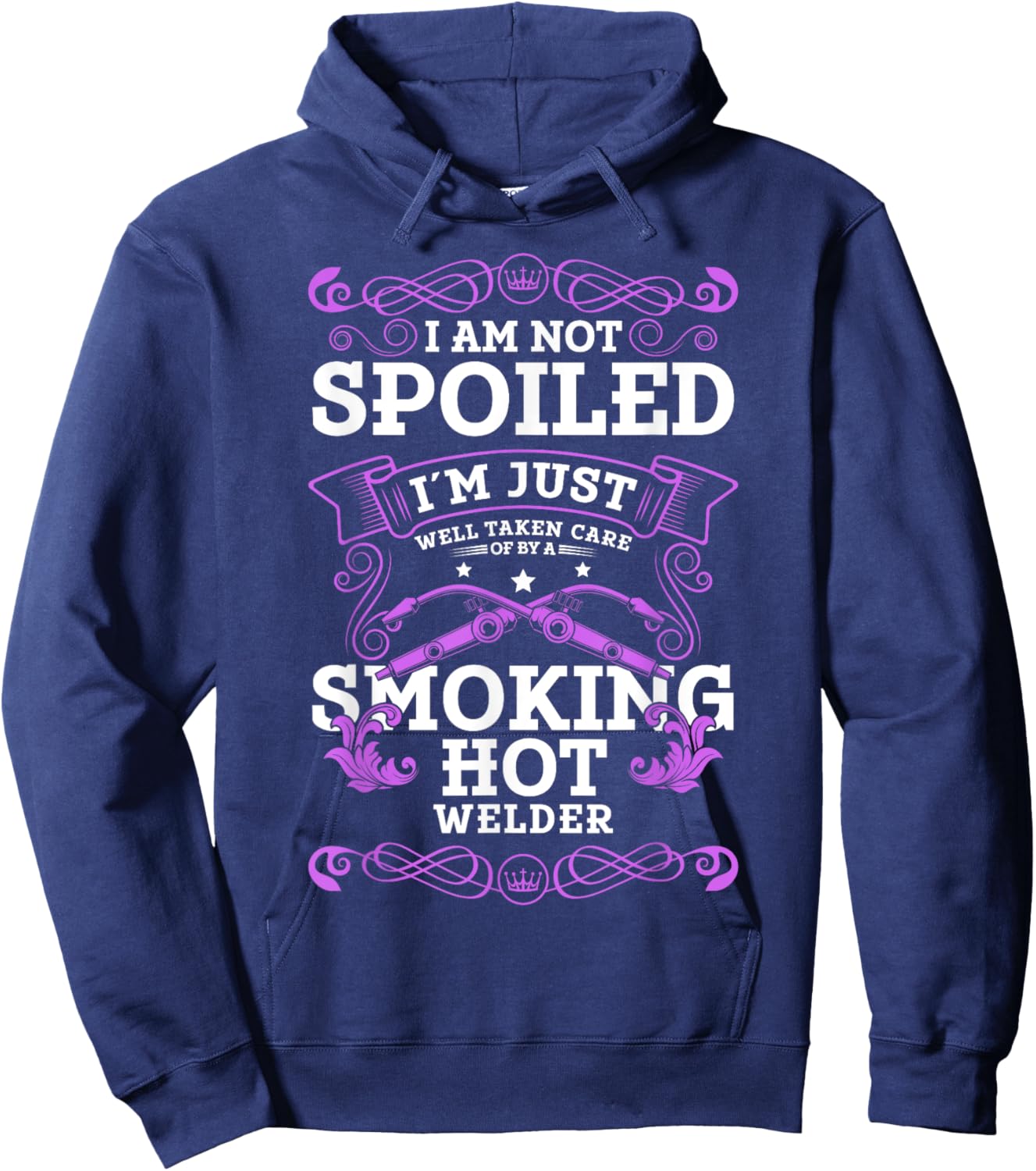 Welding Wife Welder Girlfriend Welder Wife Hoodie - Hoodie | Navy