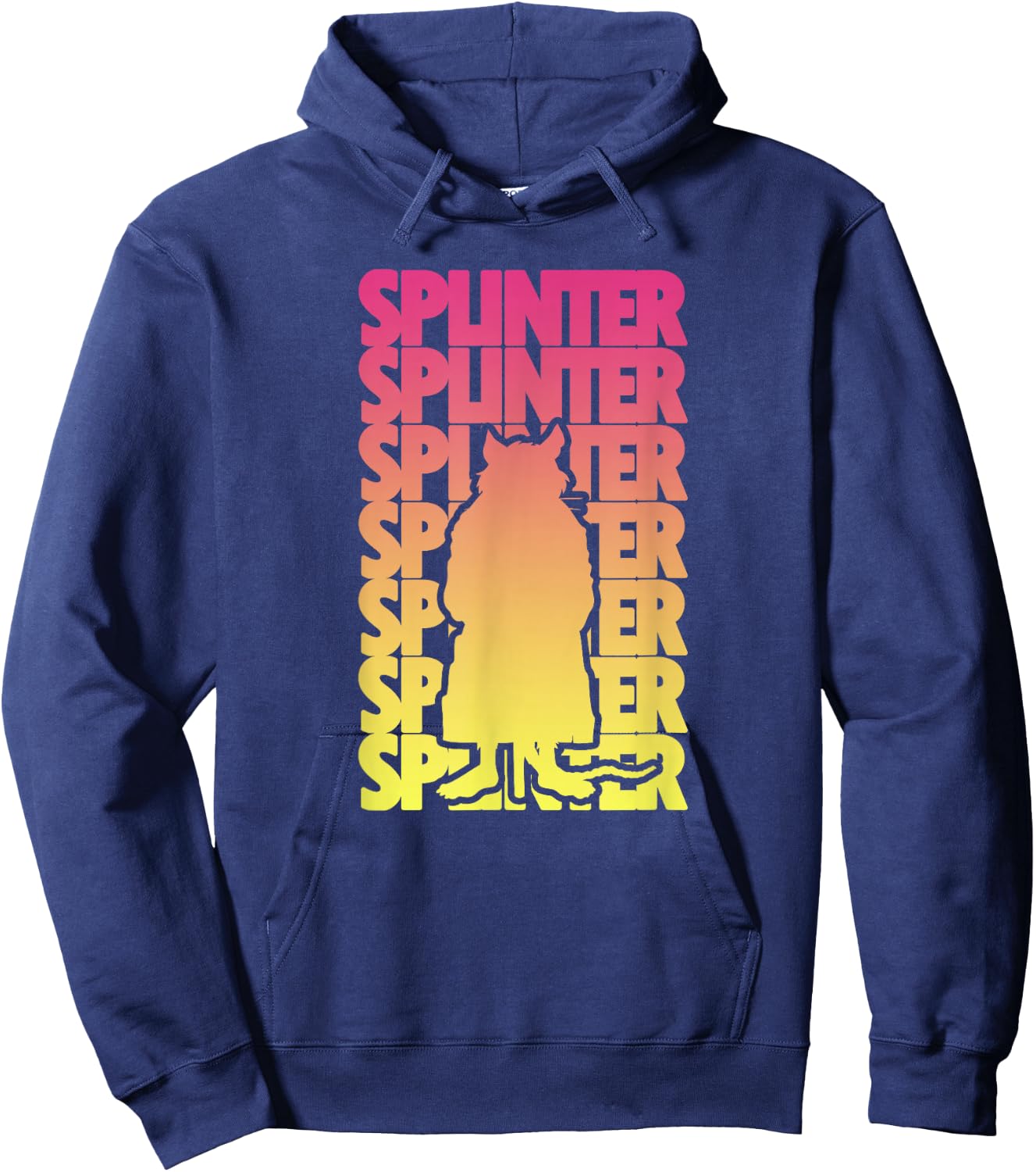 Master Splinter - Gradient Silhouette Hoodie - Hoodie | Navy