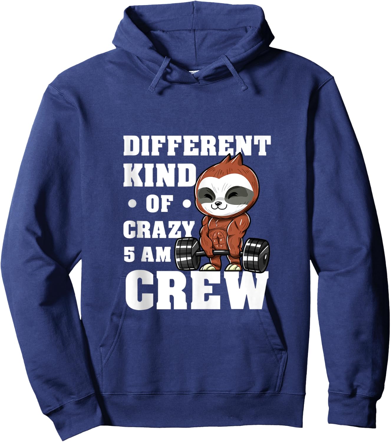 Workout Squad 5AM Crew Funny Gym Quote Hoodie - Hoodie | Navy