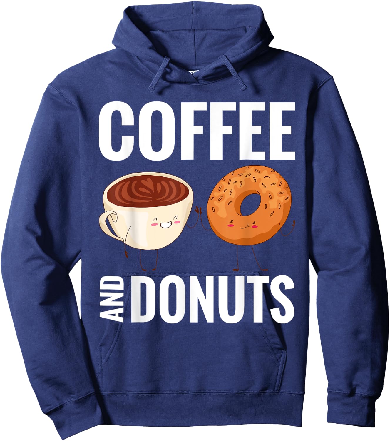 Coffee and Donuts Snack Donut Hoodie - Hoodie | Navy