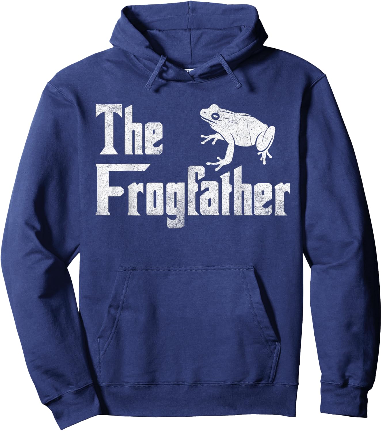 The Frogfather Funny Father Frog Lover Gift Hoodie - Hoodie | Navy