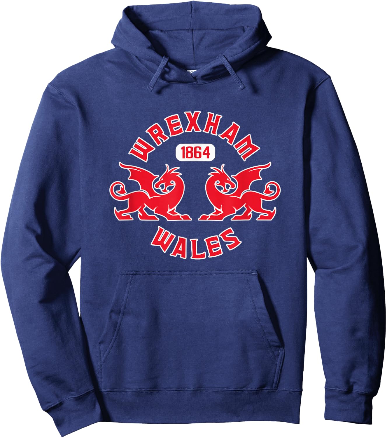 Wrexham Wales 1864 Twin Dragons Hoodie - Hoodie | Navy