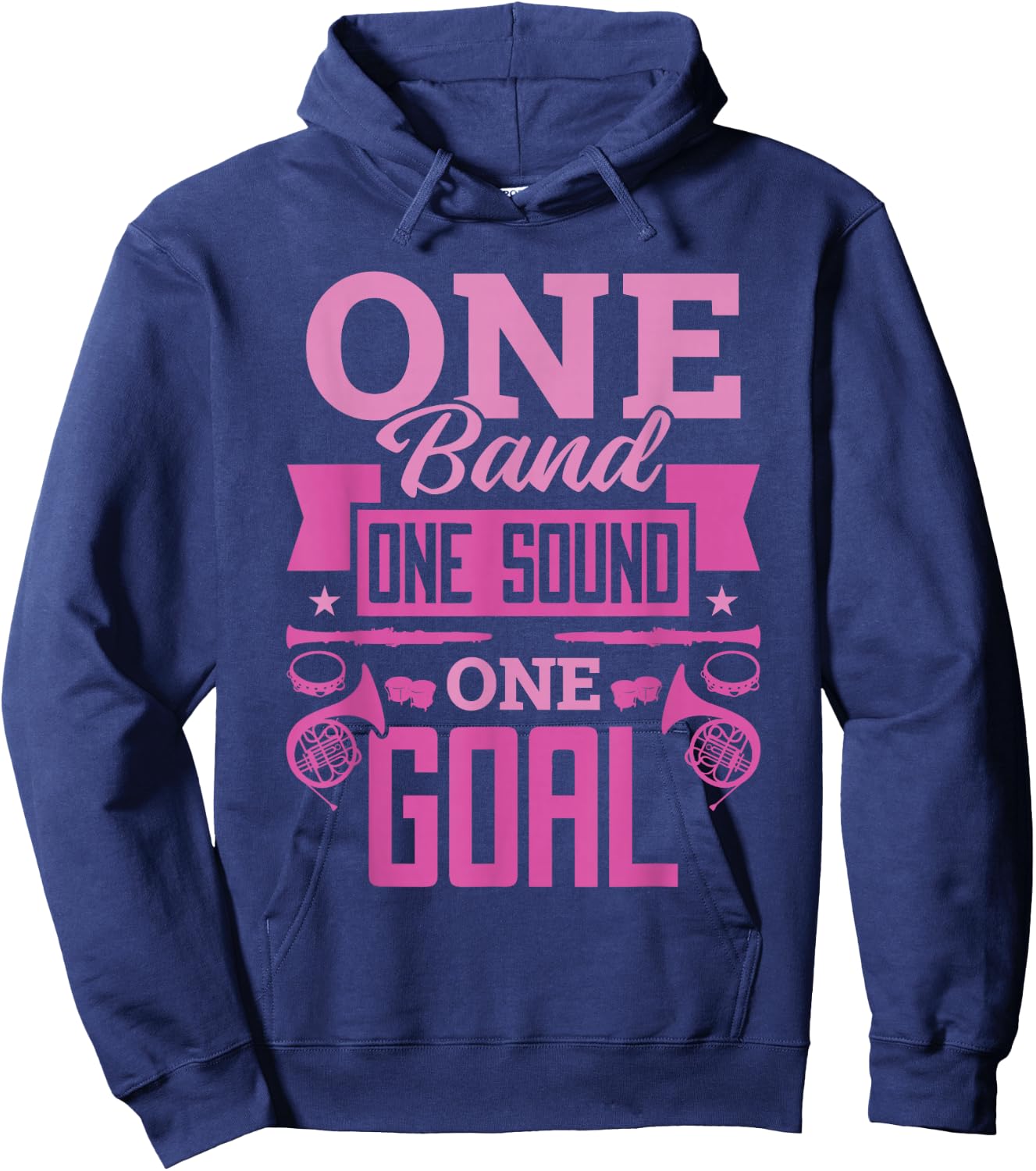One Band One Sound One Goal Marching Band Hoodie - Hoodie | Navy