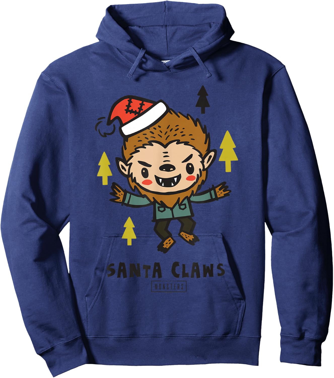 Universal Monsters The Wolf Man Santa Claws Hoodie - Hoodie | Navy