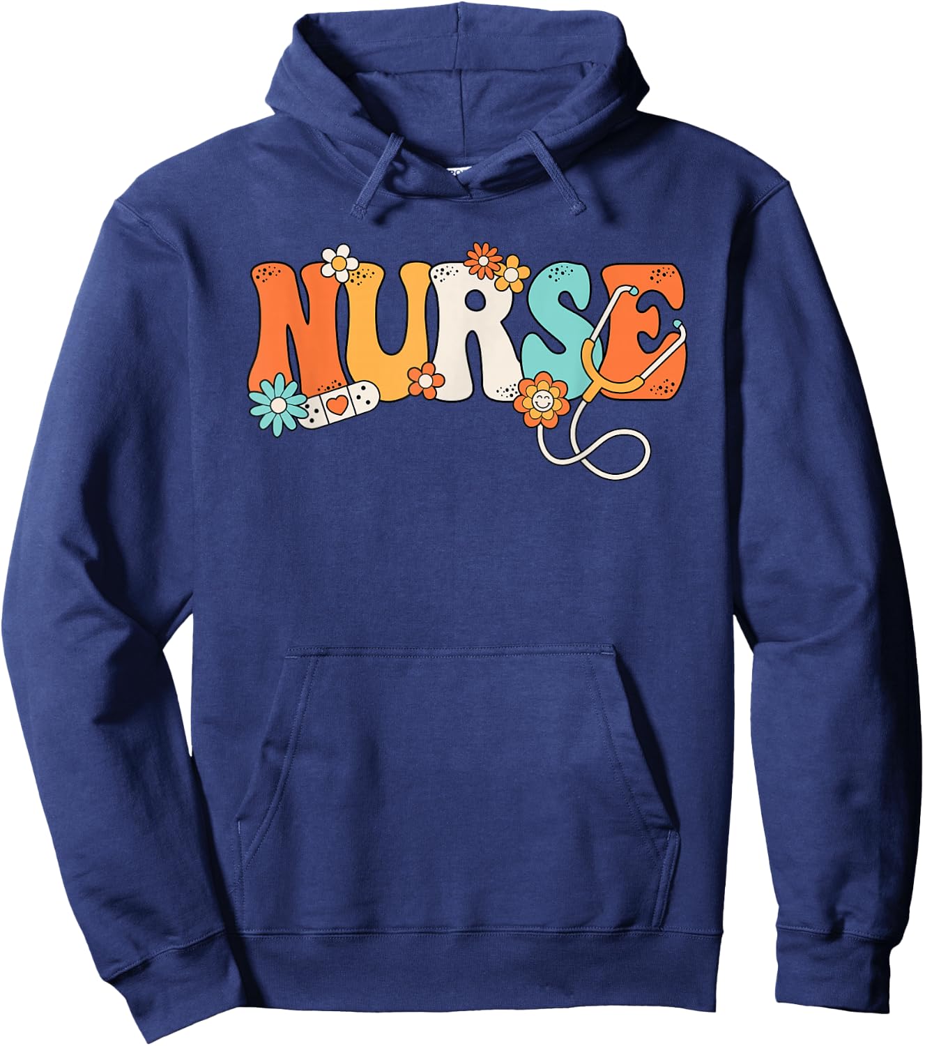Groovy Nurse Love Nursing Women Hoodie - Hoodie | Navy