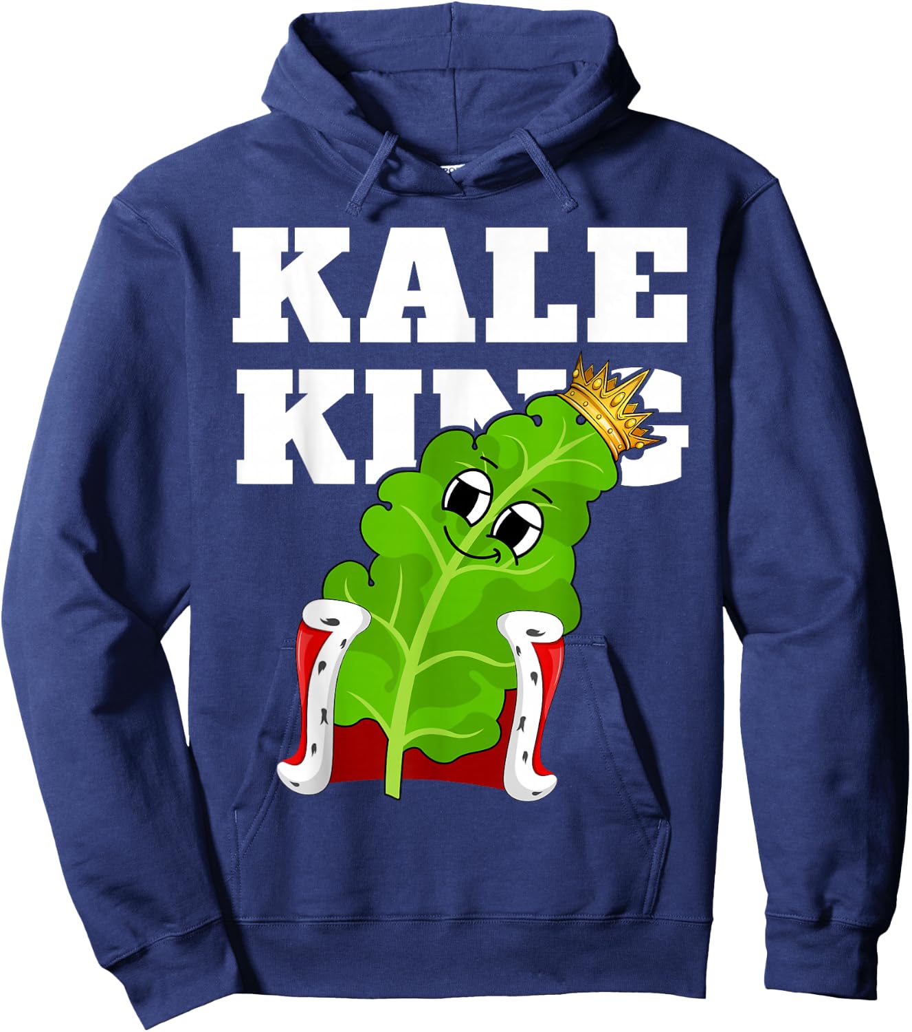 Kale King | Kale Design | Boys Kale Hoodie - Hoodie | Navy