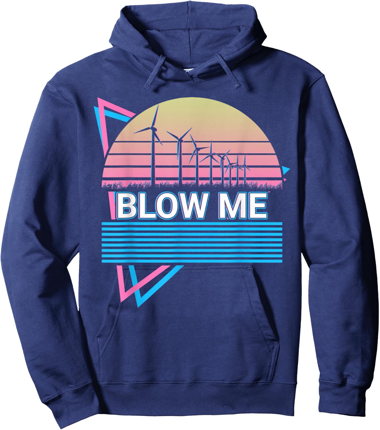 Wind Turbine Technician Windmill Blow Me Hoodie - Hoodie | Navy