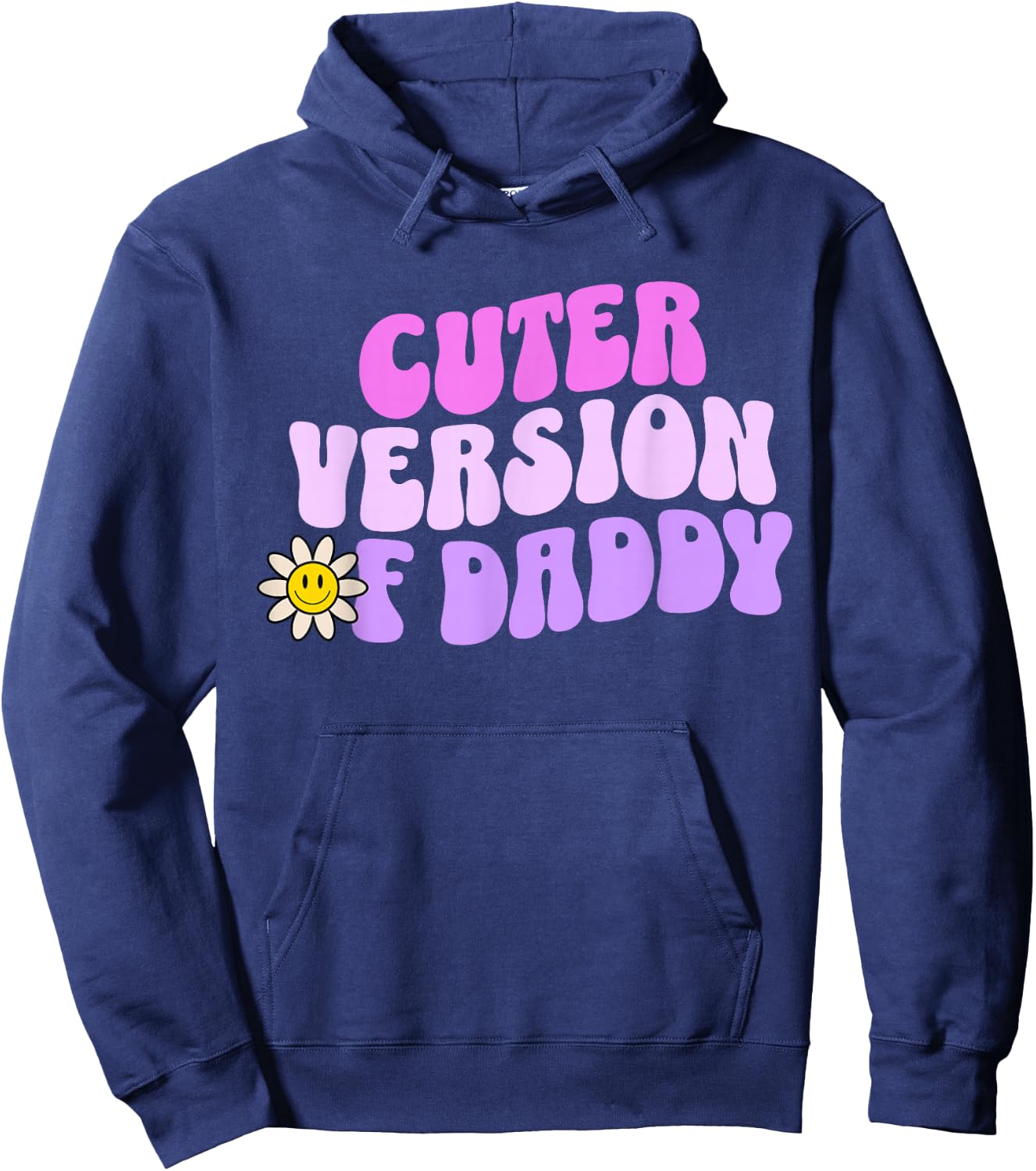 Cuter Version of Daddy Cute Groovy Hoodie - Hoodie | Navy