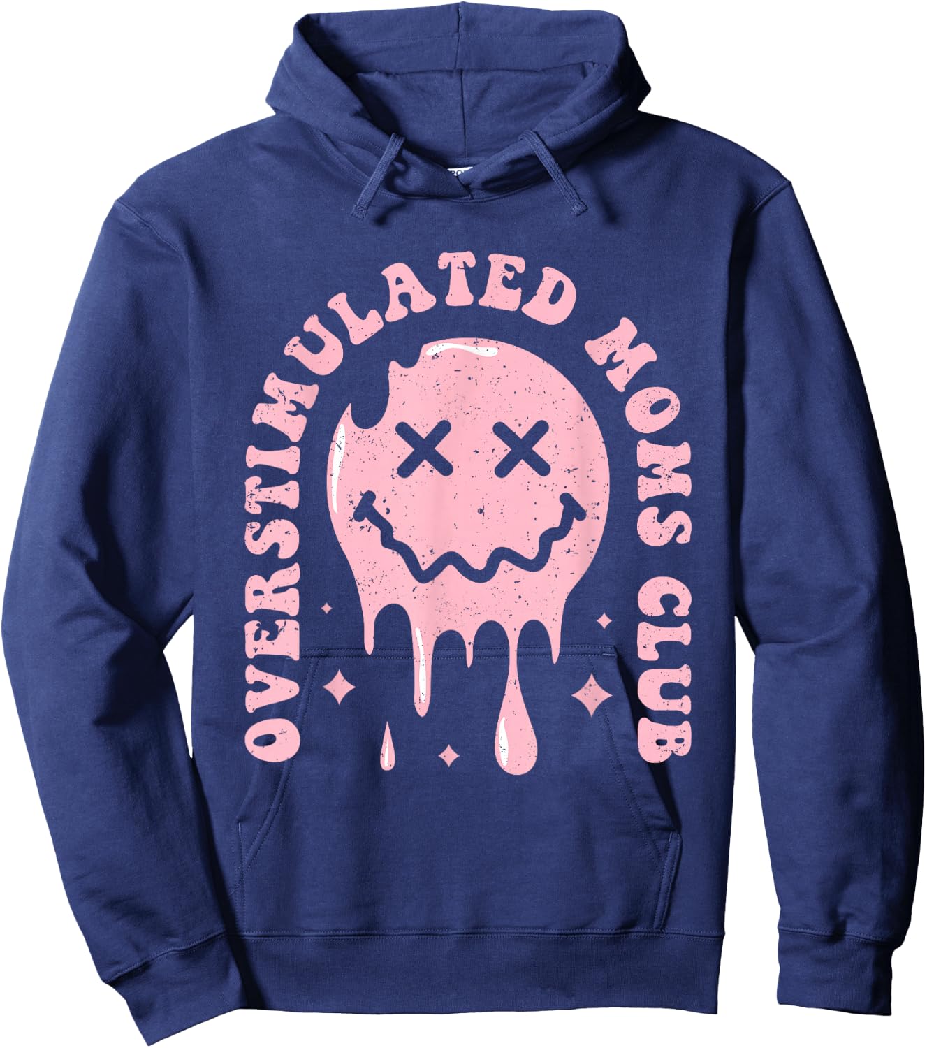 Overstimulated Moms Club Hoodie - Hoodie | Navy