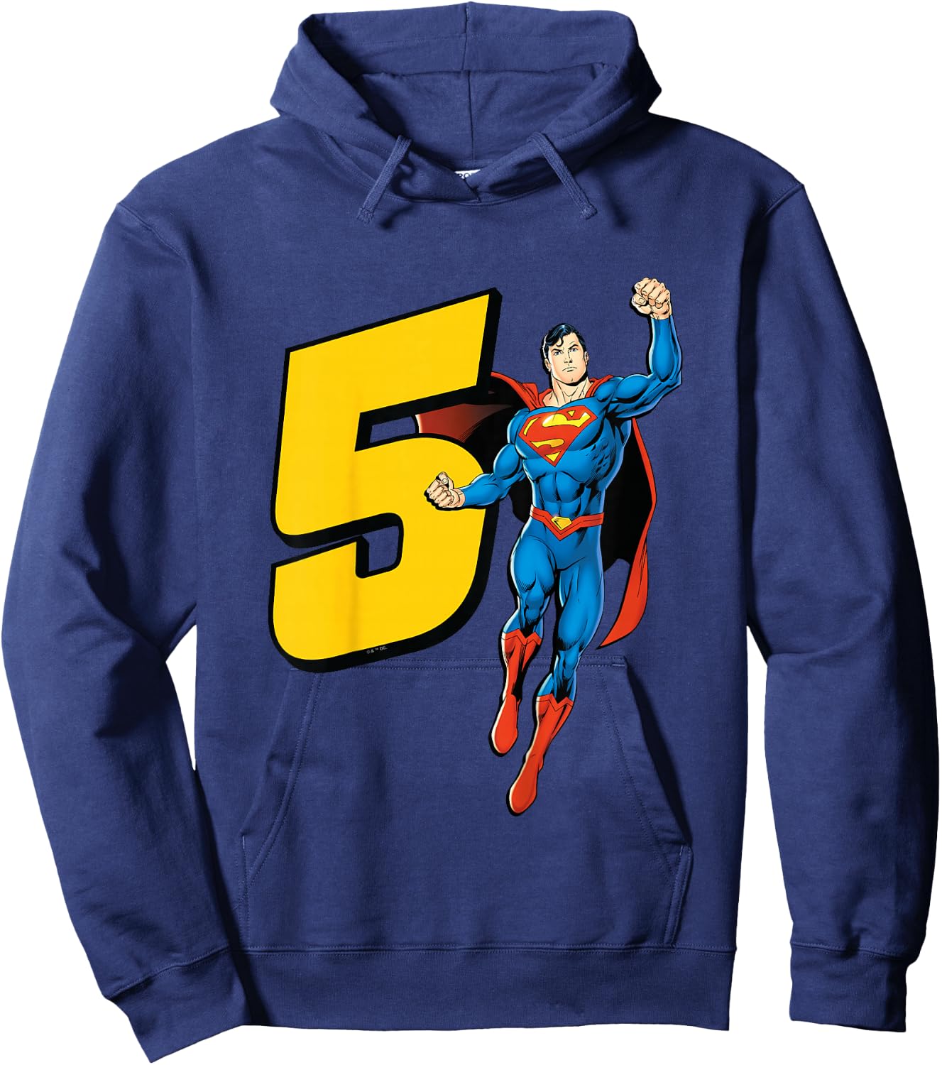 Kids Superman Super Hero 5th Birthday Hoodie - Hoodie | Navy