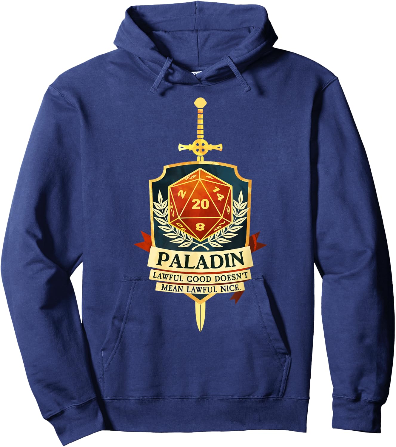 Paladin Fantasy RPG TRPG Gamer Class Hoodie - Hoodie | Navy