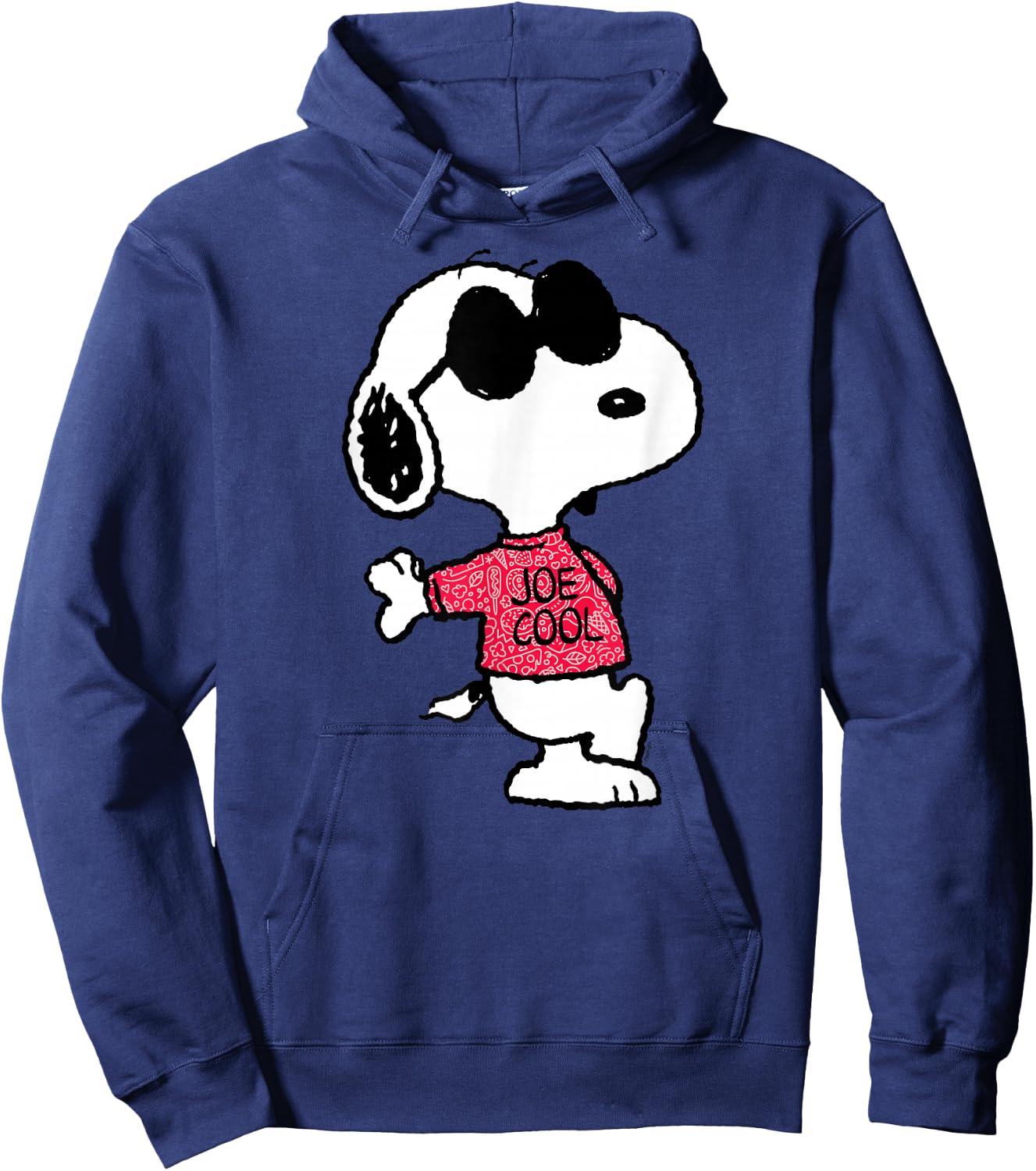 Peanuts - Joe Cool Pattern Hoodie - Hoodie | Navy