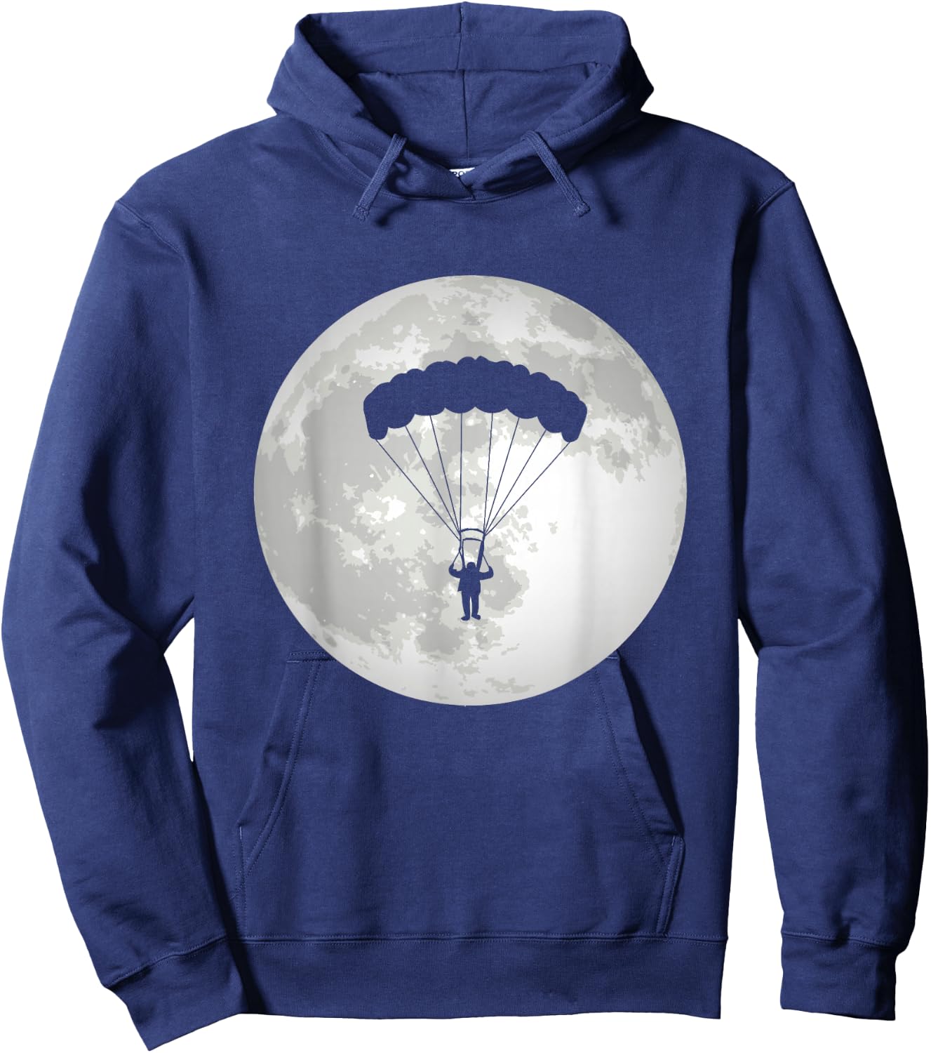 Parachuting Moon Paratrooper Paragliding Hoodie - Hoodie | Navy