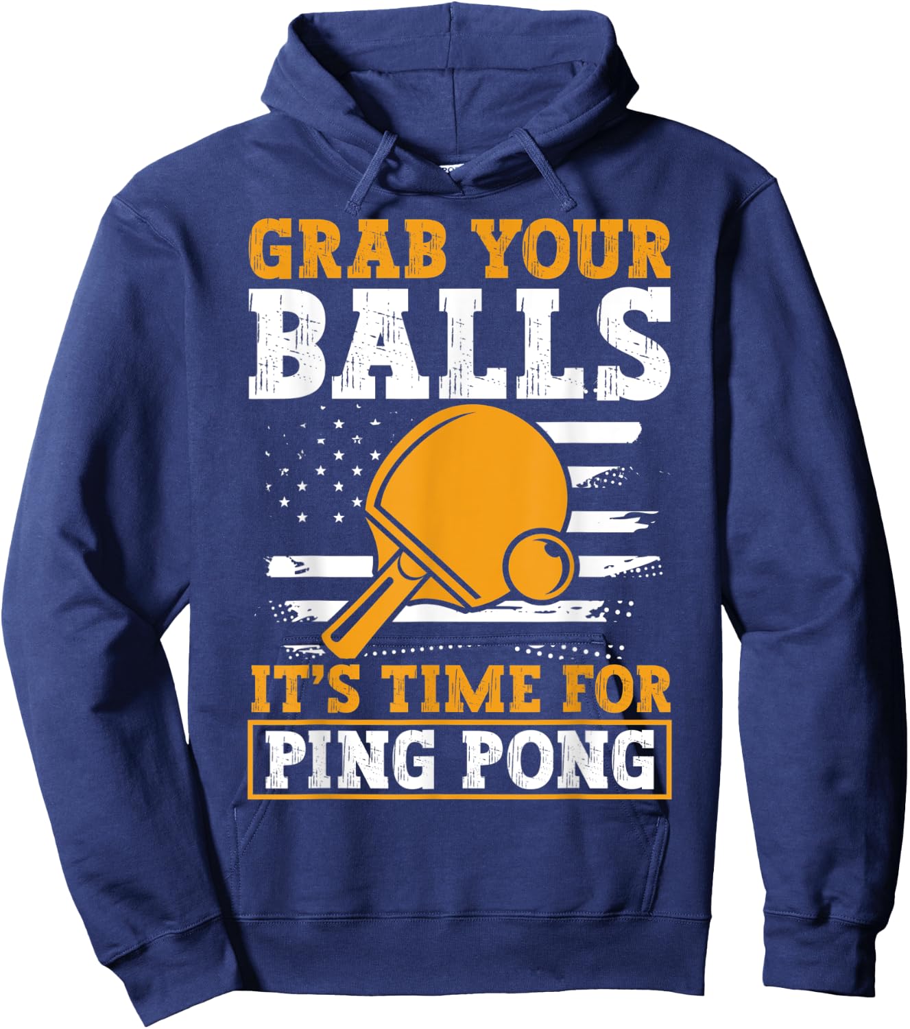 Grab Your Balls USA Funny Table Tennis Player Hoodie - Hoodie | Navy