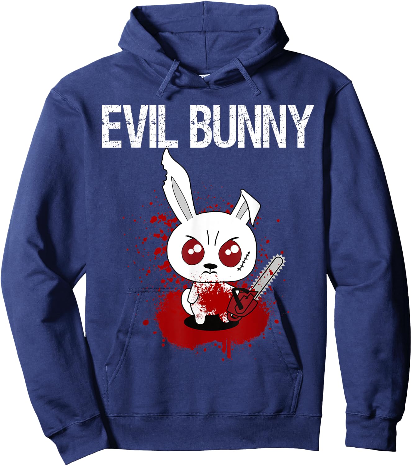 Funny - Evil Bunny Hoodie - Hoodie | Navy
