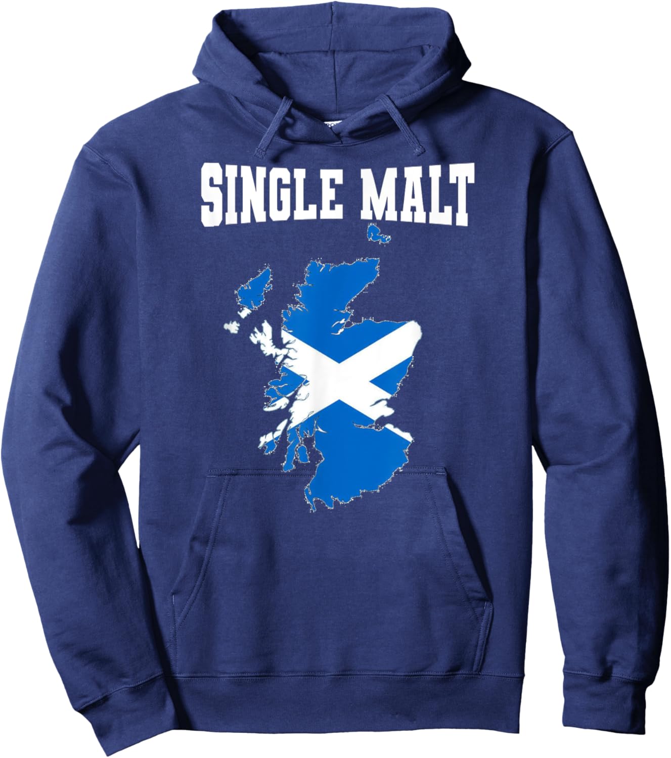 Single Malt Whisky Scotch Lover Scotland Flag Hoodie - Hoodie | Navy