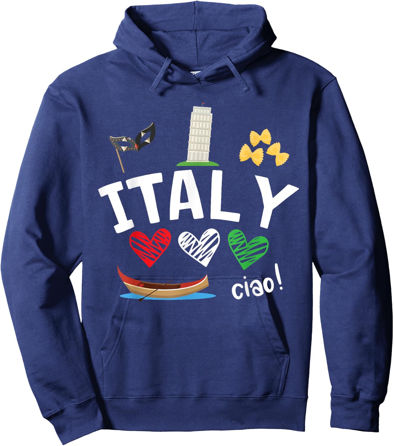 Love Italy and Everything Italian Culture Hoodie - Hoodie | Navy