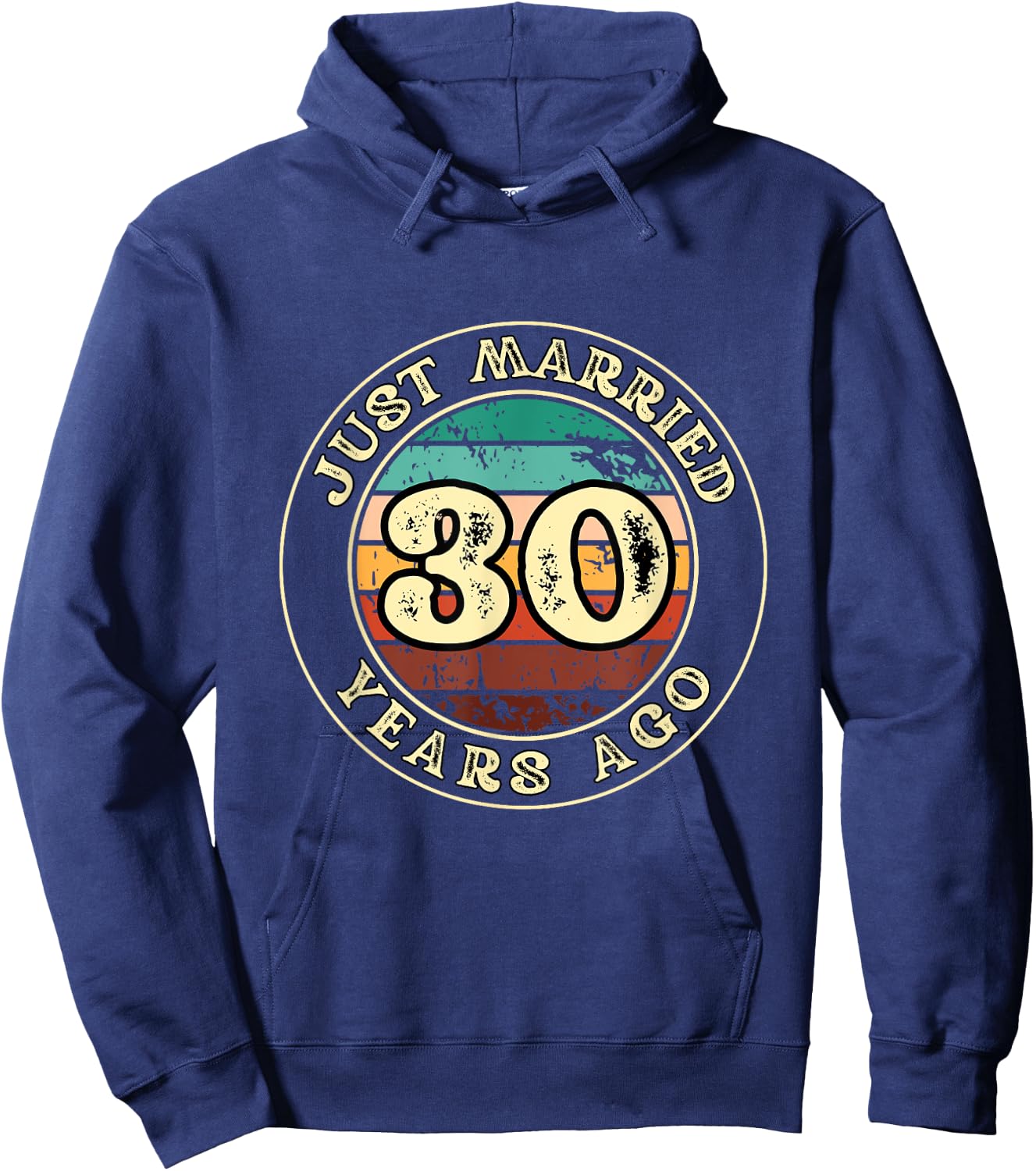 30 Years of Marriage 30th Wedding Anniversary Hoodie - Hoodie | Navy