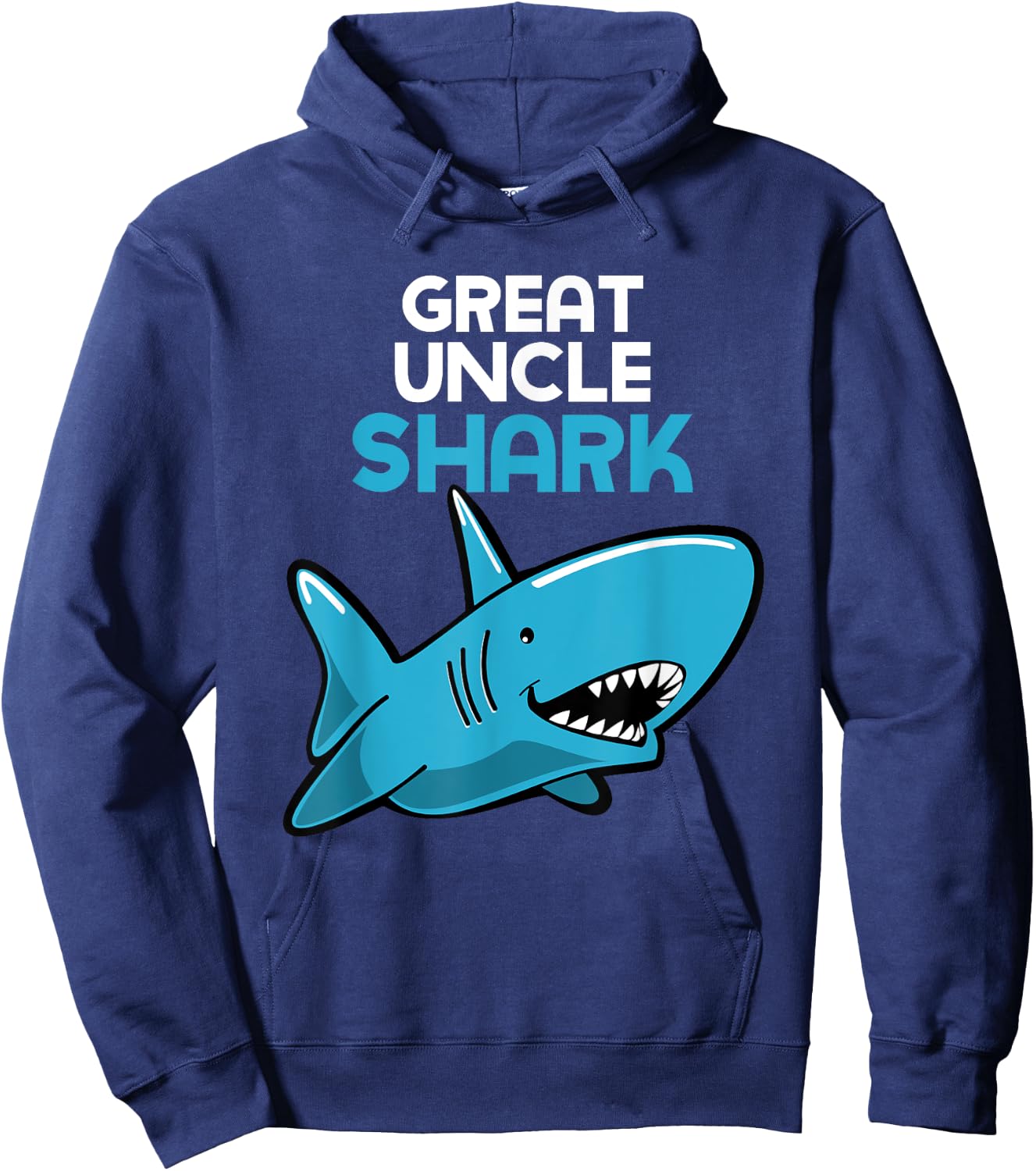 Great Uncle Shark Funny Family Hoodie - Hoodie | Navy