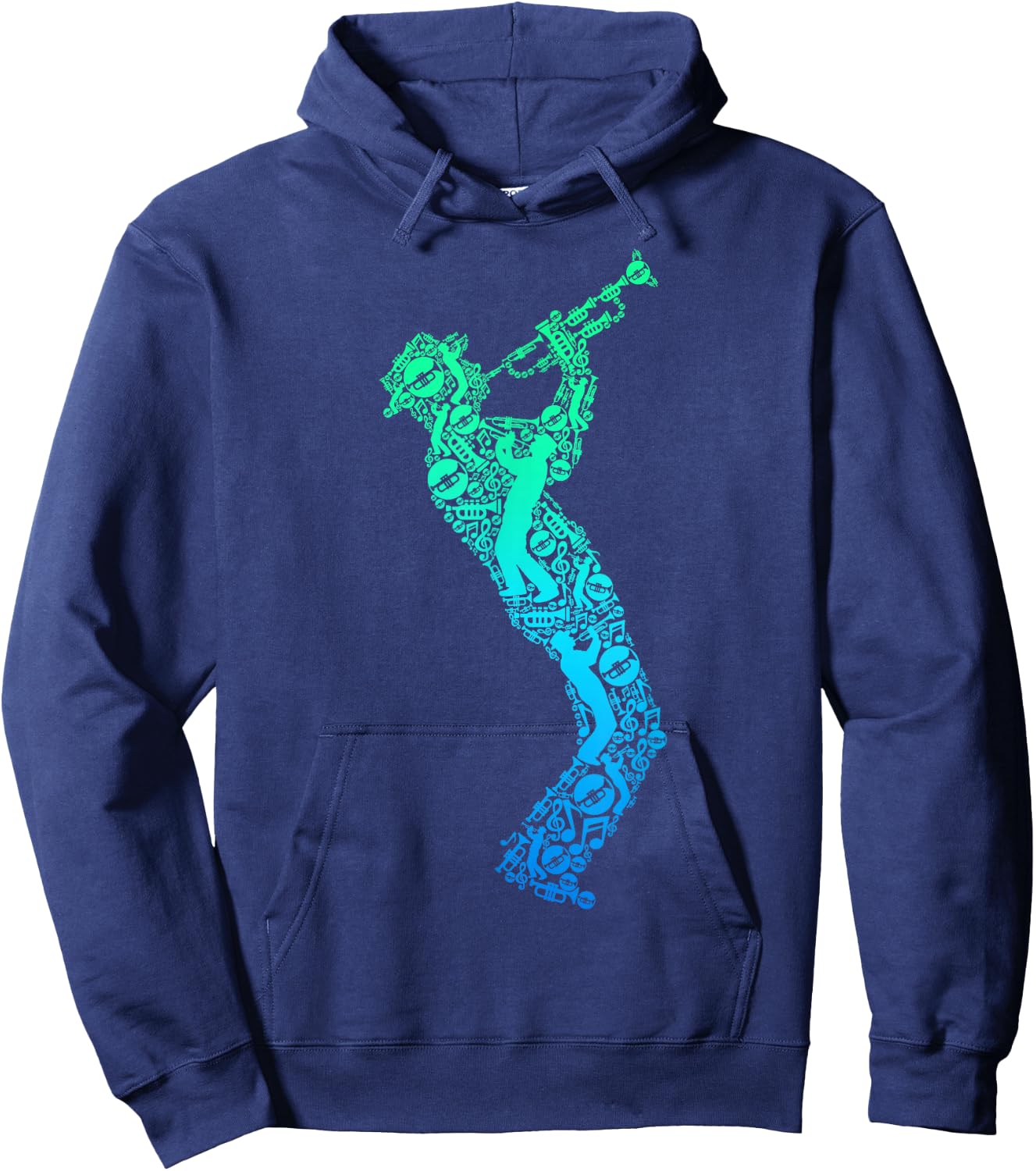 Trumpet Trumpeter Children's Men's Trumpets Hoodie - Hoodie | Navy