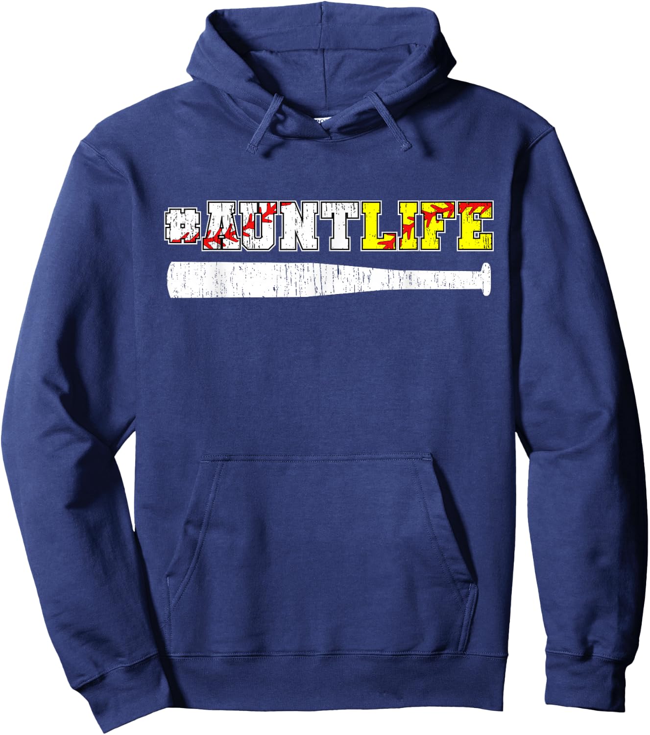 Aunt Life Baseball Softball Aunt Hoodie - Hoodie | Navy