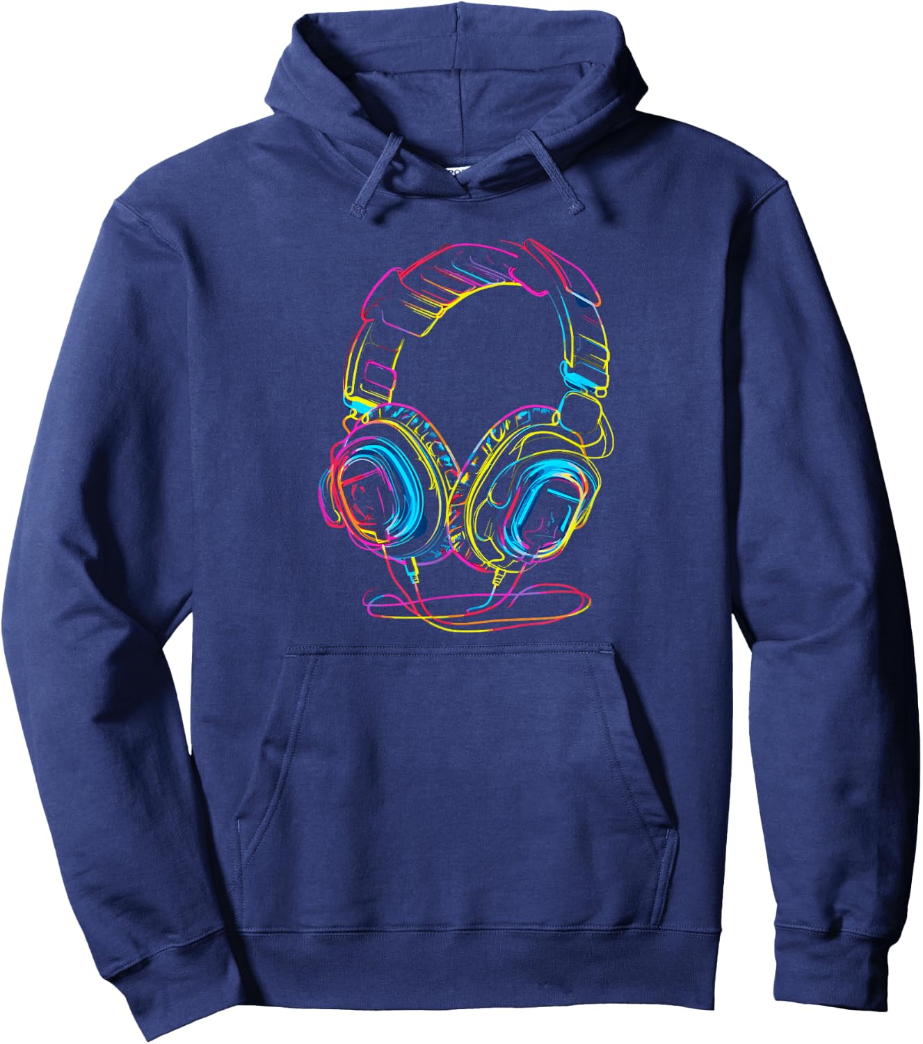 Headphones Music DJ Hip Hop Audio Hoodie - Hoodie | Navy
