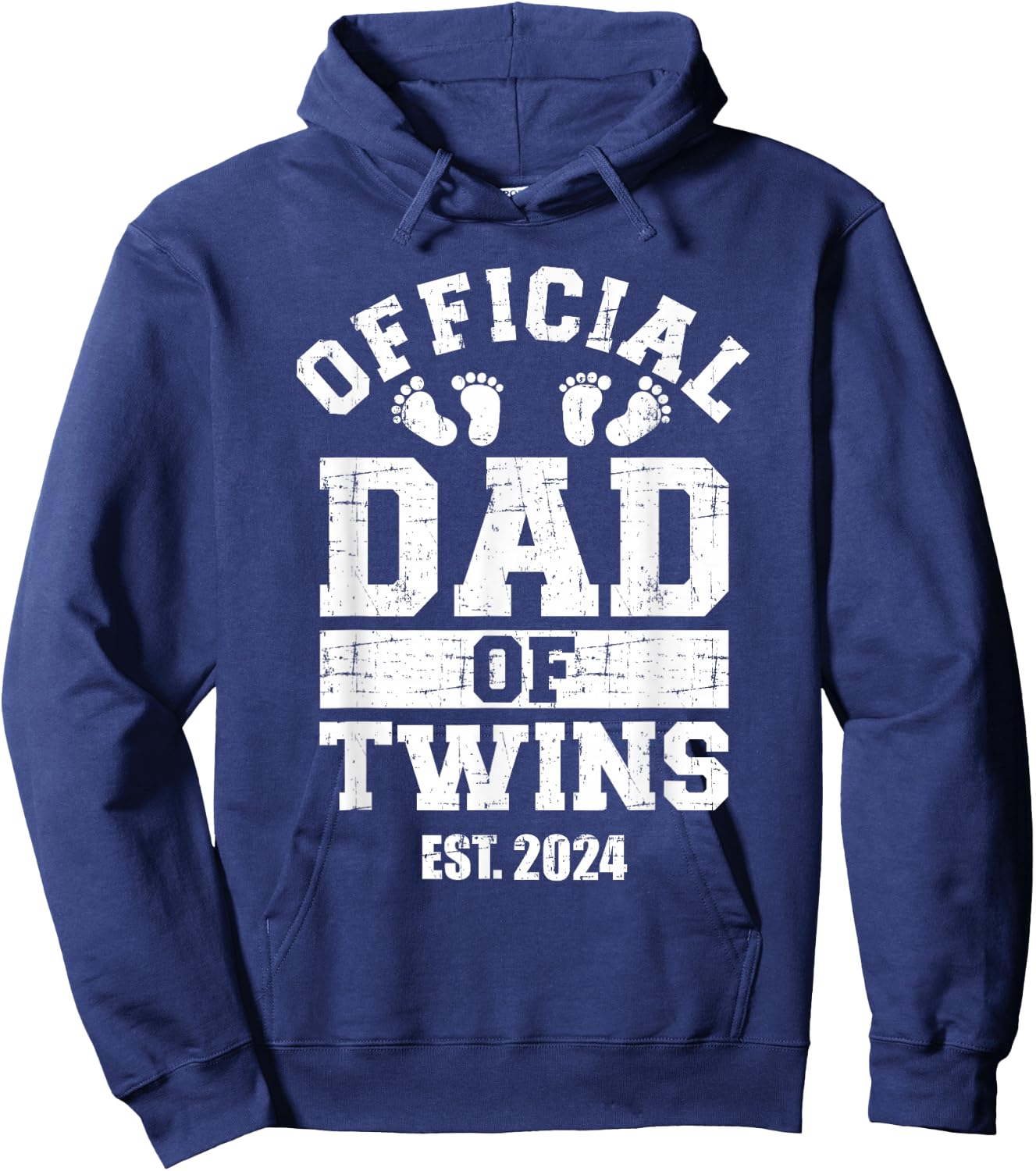 Official dad of twins 2024 Hoodie - Hoodie | Navy