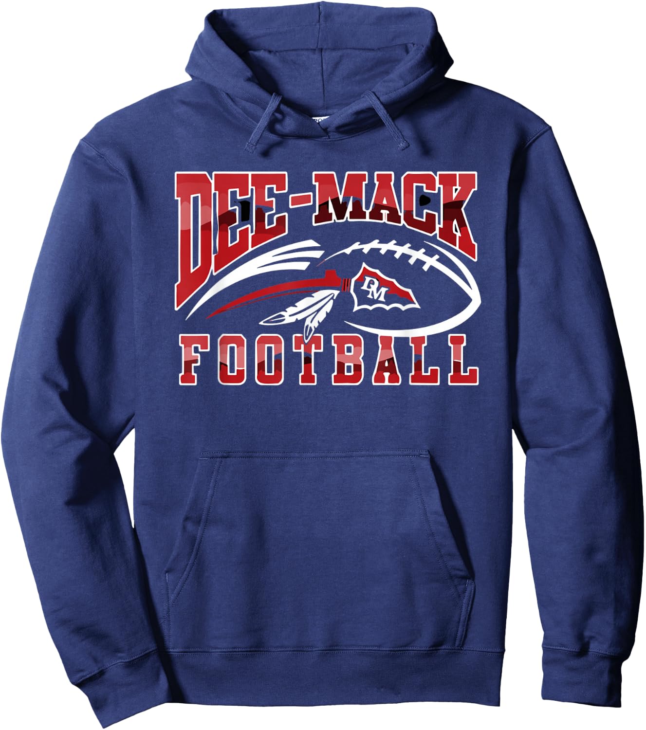 Dee-Mack Spear Football Logo Hoodie - Hoodie | Navy