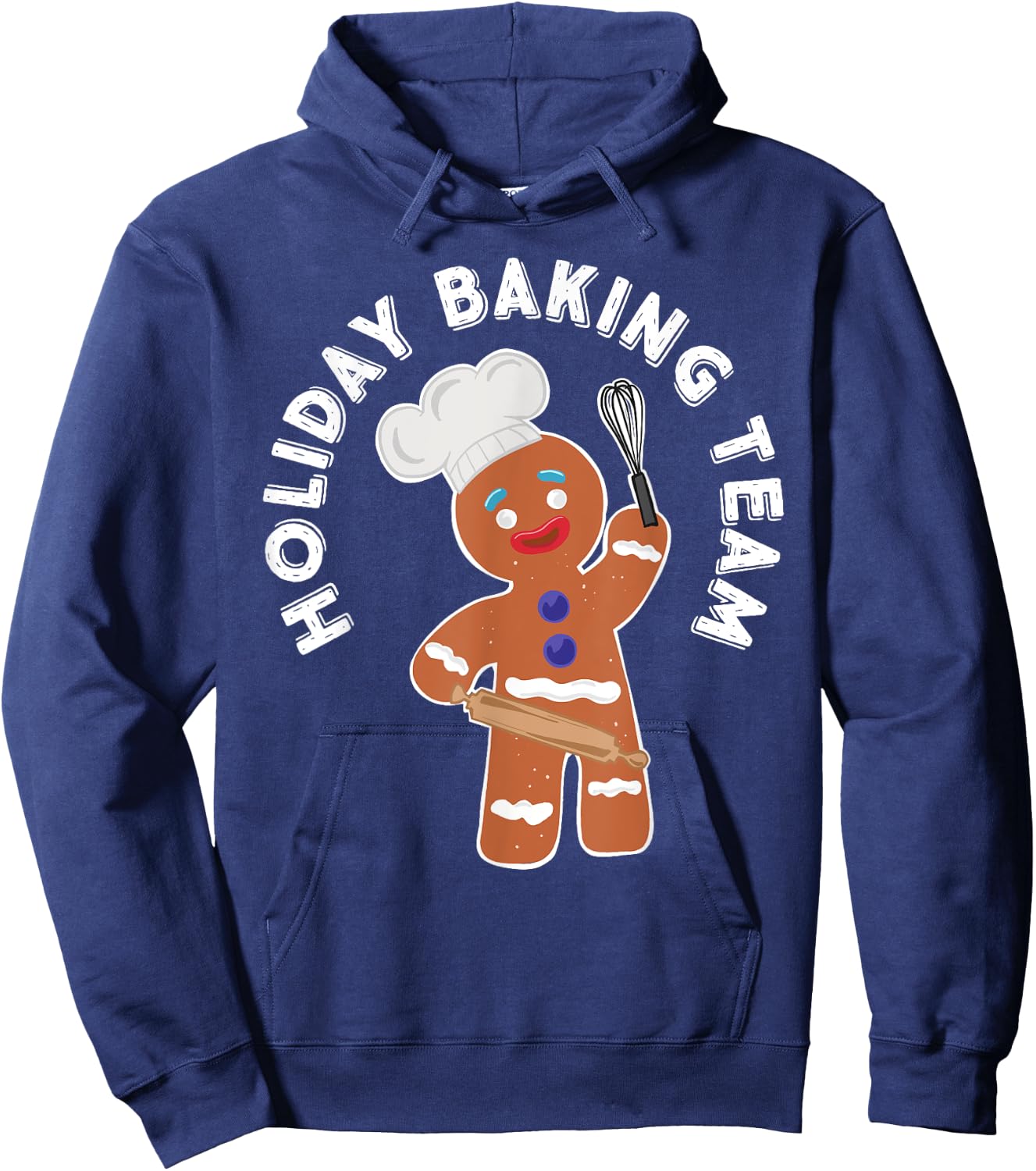 Holiday Baking Team Gingerbread Man Hoodie - Hoodie | Navy