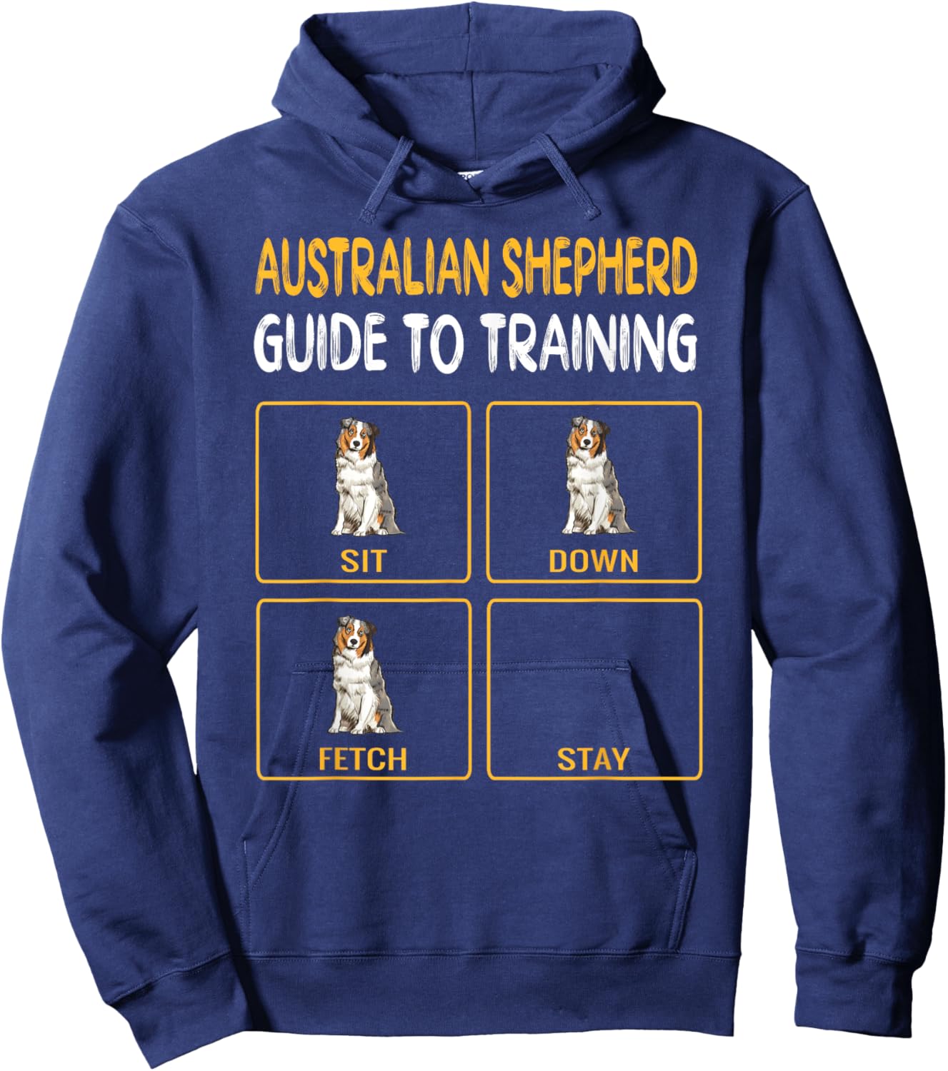 Training Dogs Funny Australian Shepherd Hoodie - Hoodie | Navy